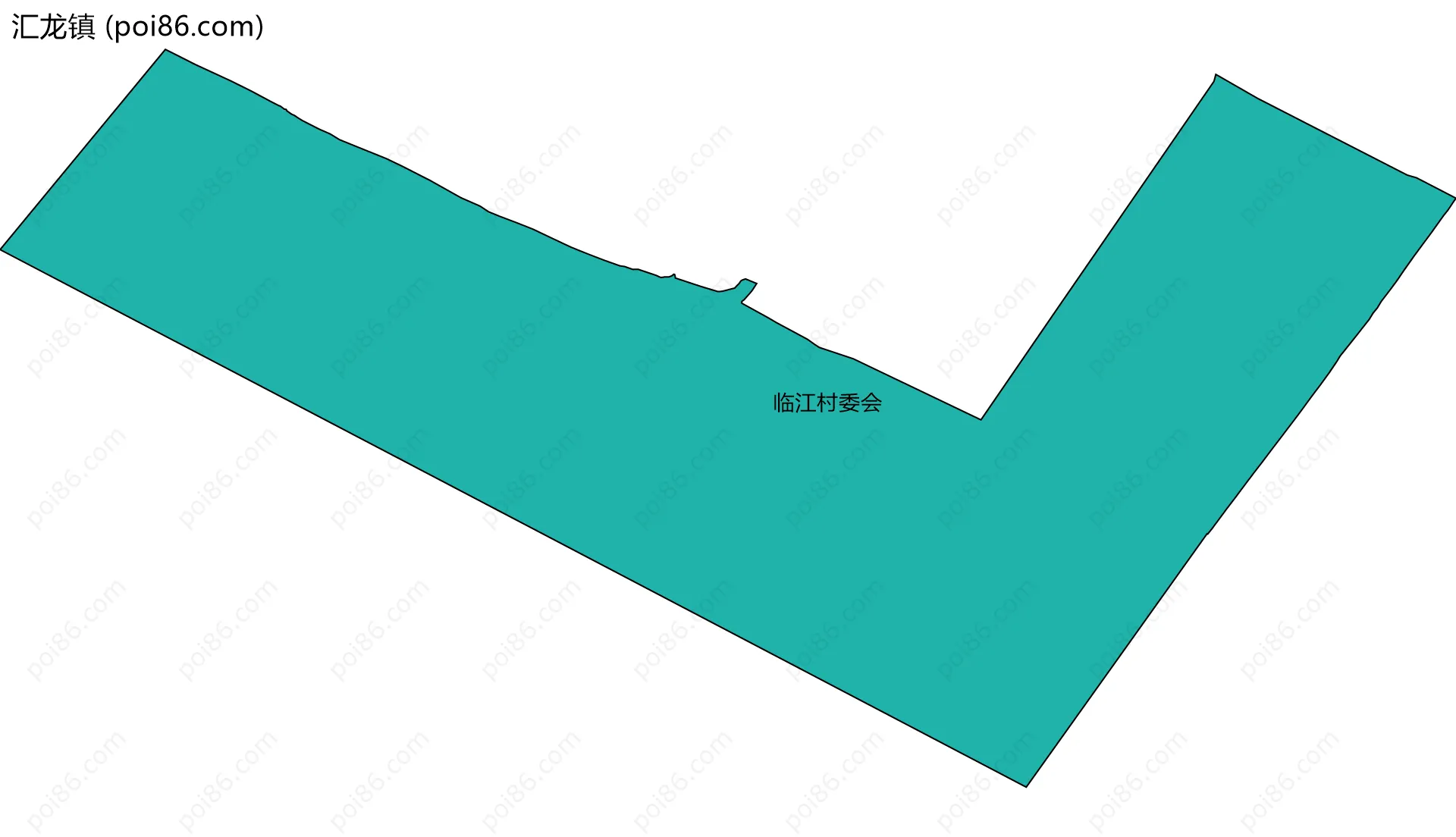 汇龙镇边界地图(五级行政区划)