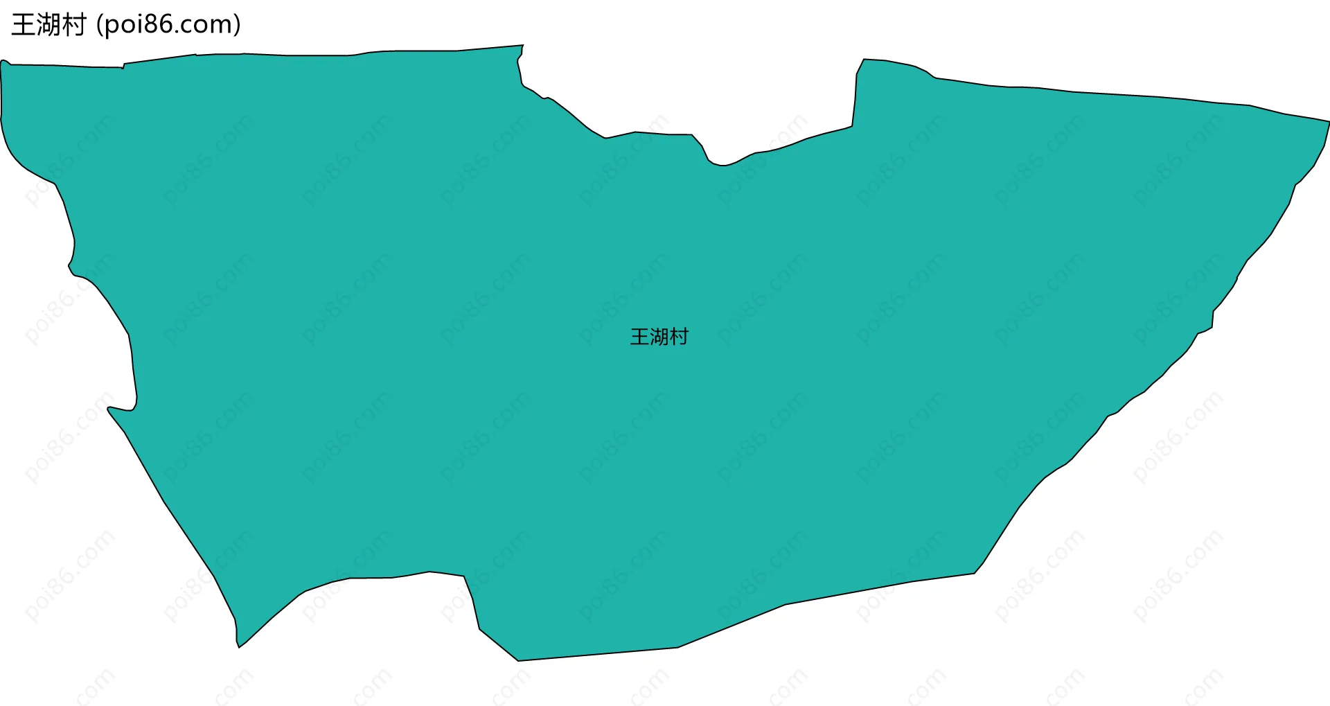 王湖村边界地图