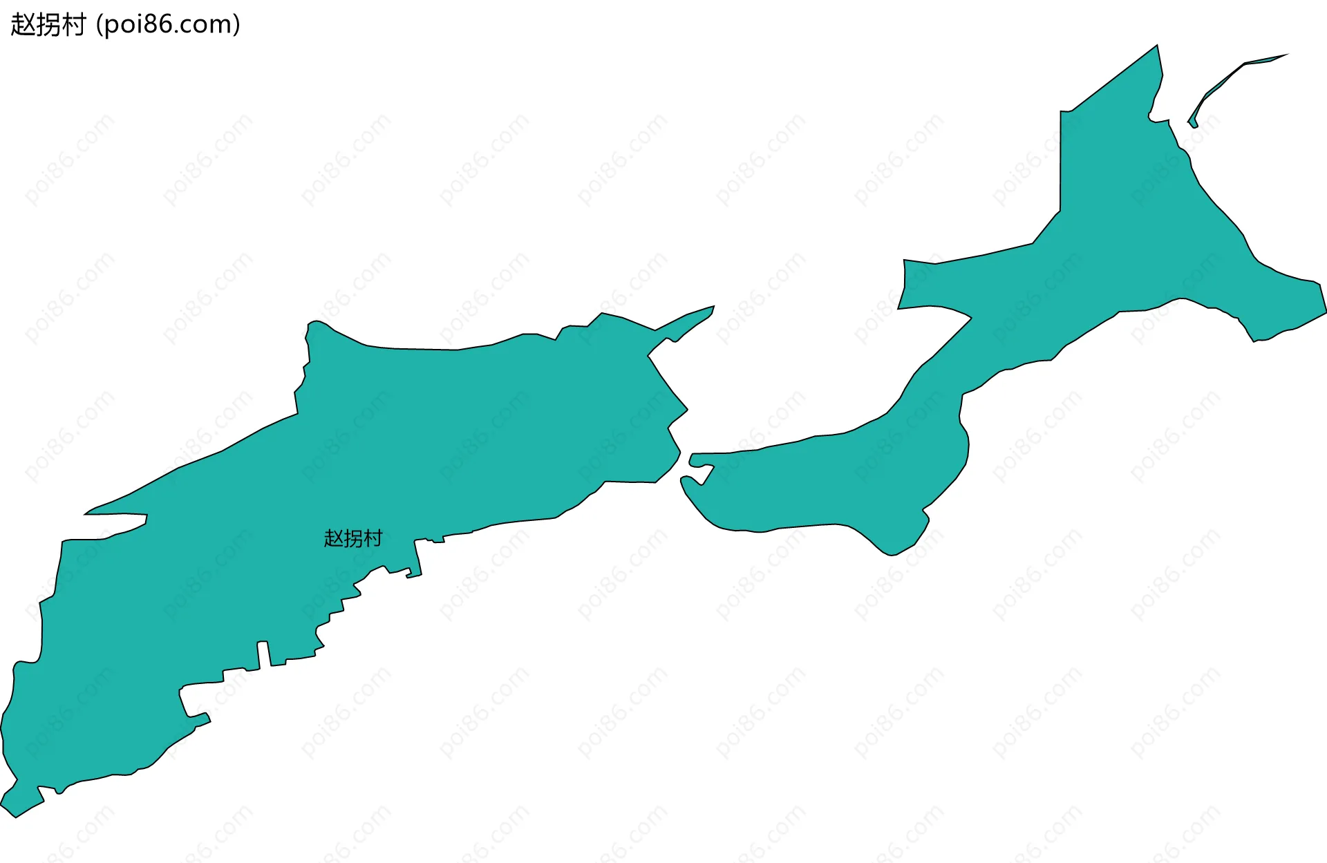 赵拐村边界地图