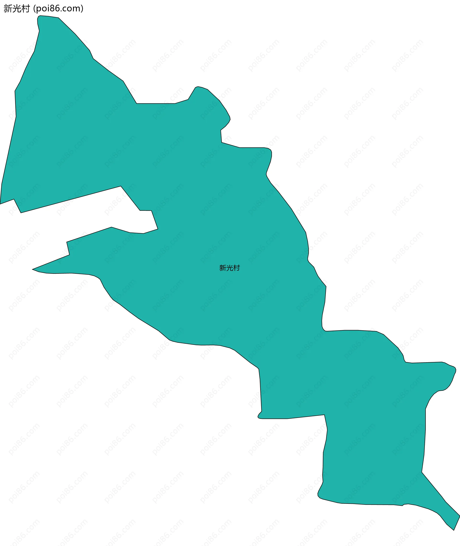 新光村边界地图