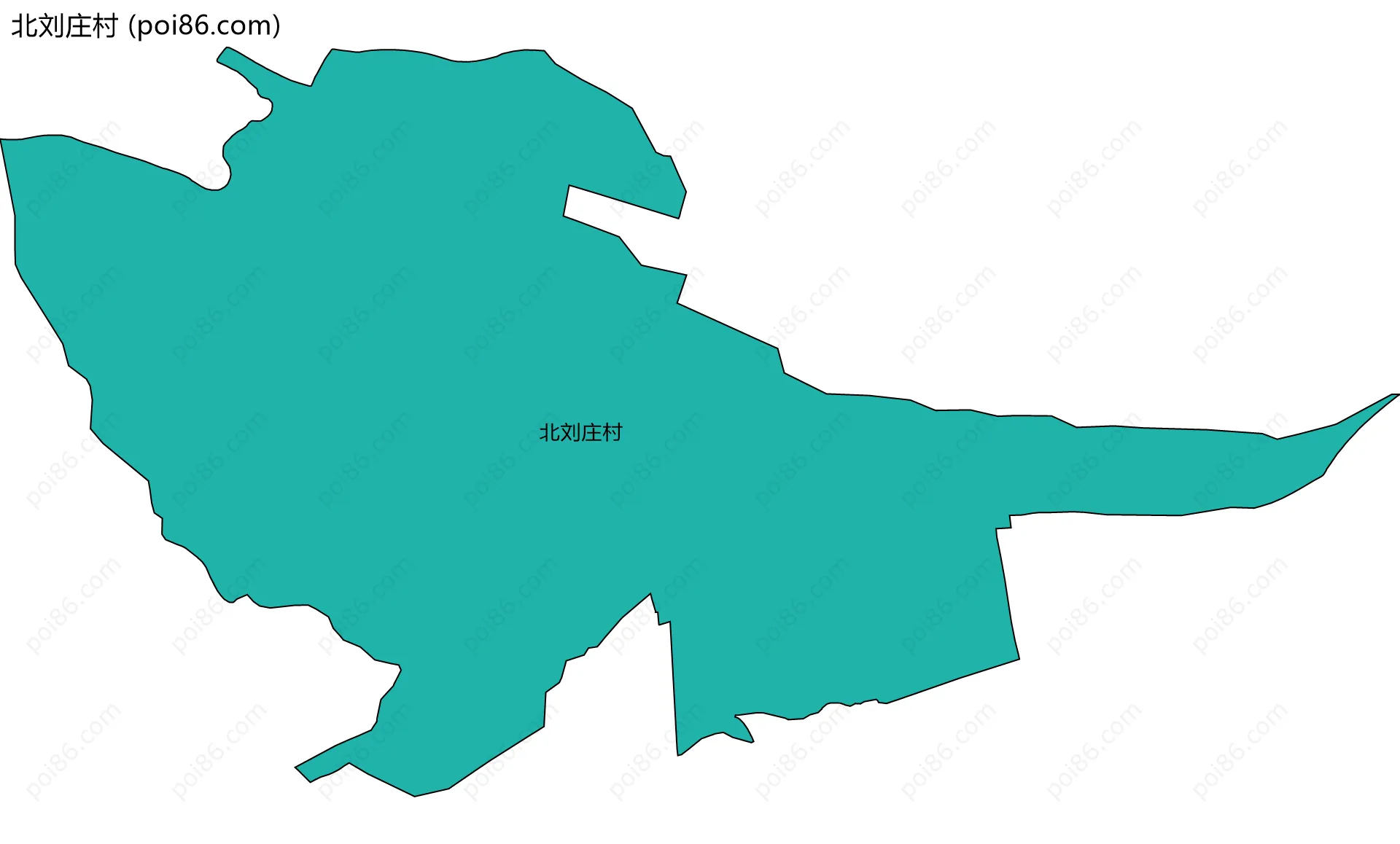 北刘庄村边界地图