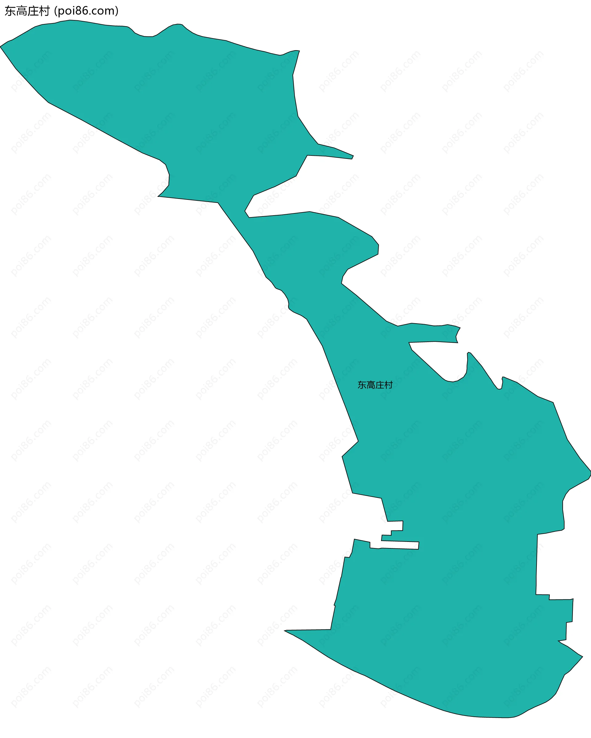 东高庄村边界地图