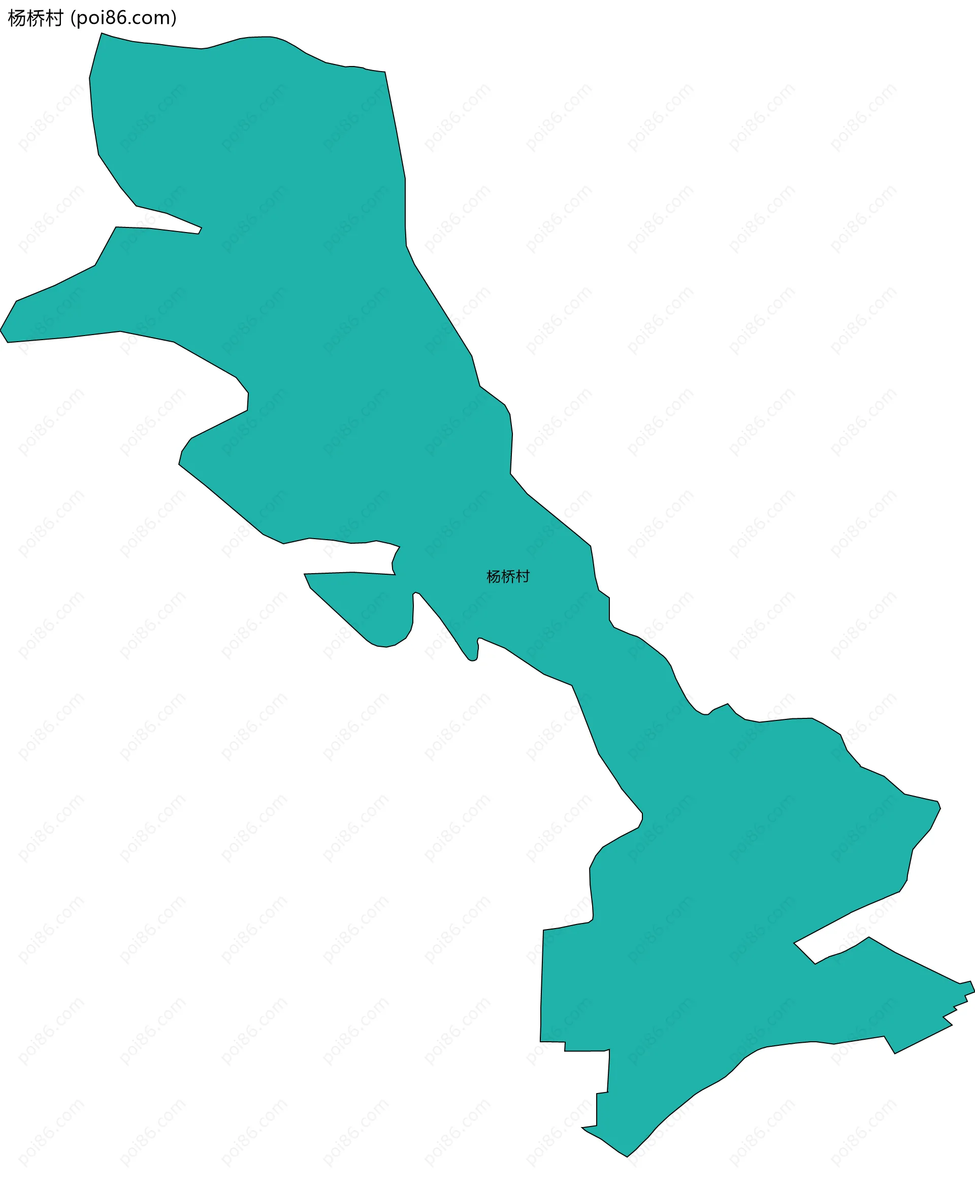 杨桥村边界地图