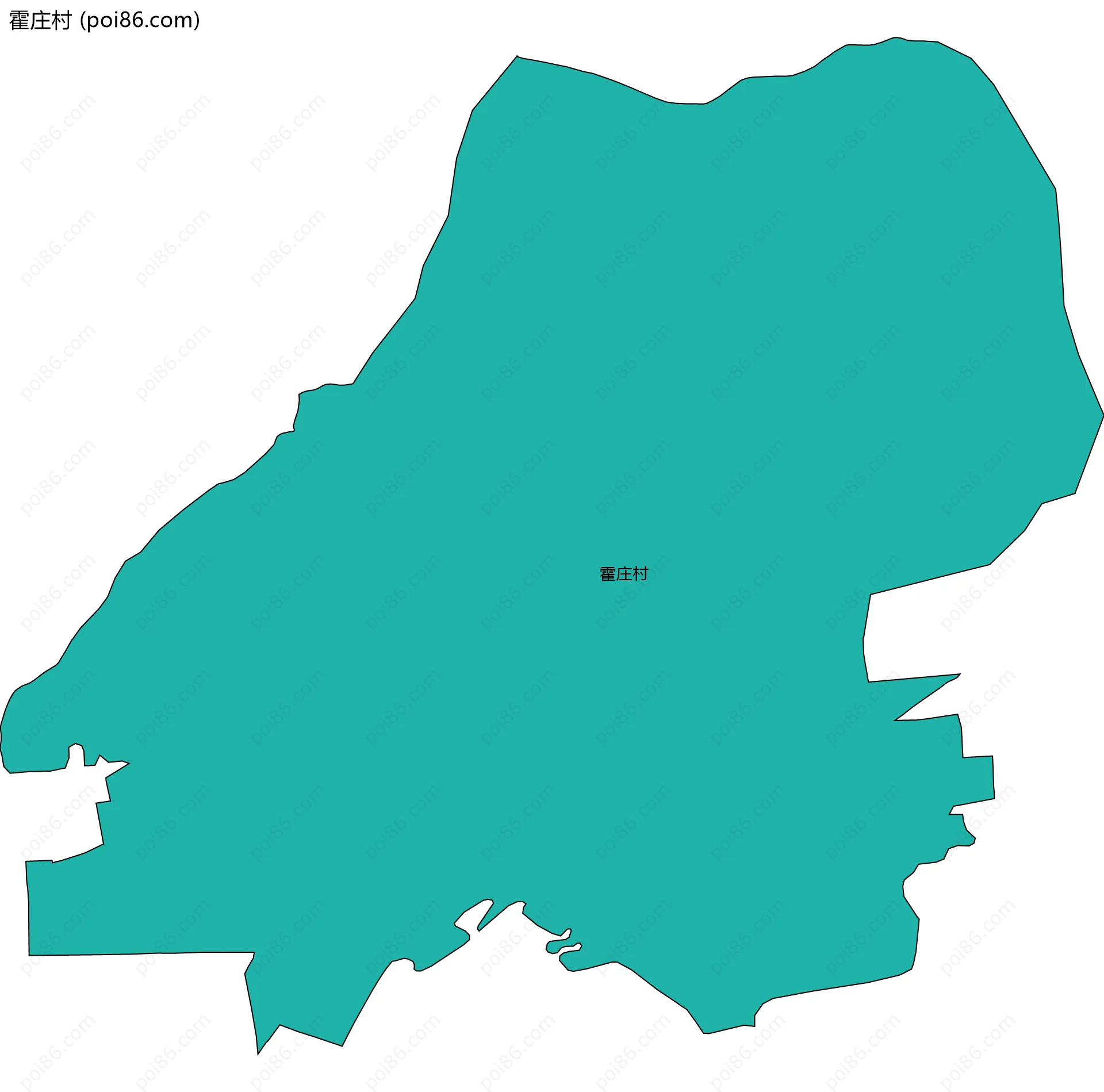 霍庄村边界地图