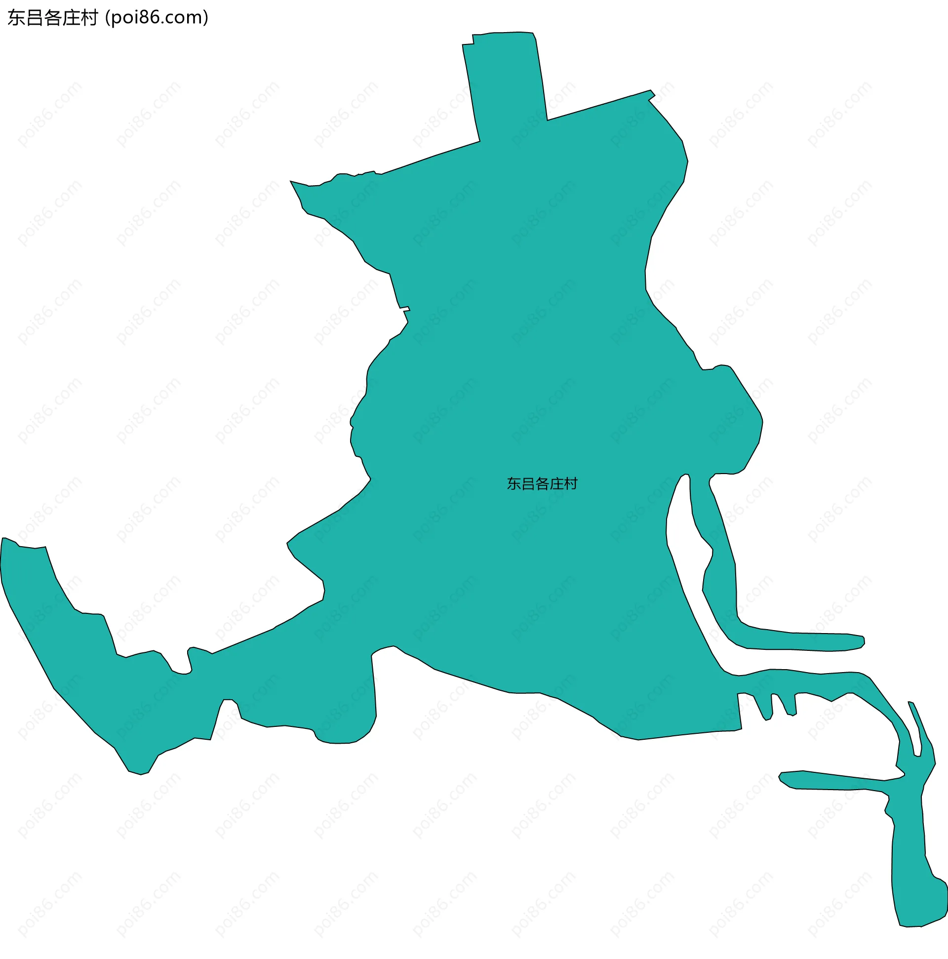东吕各庄村边界地图