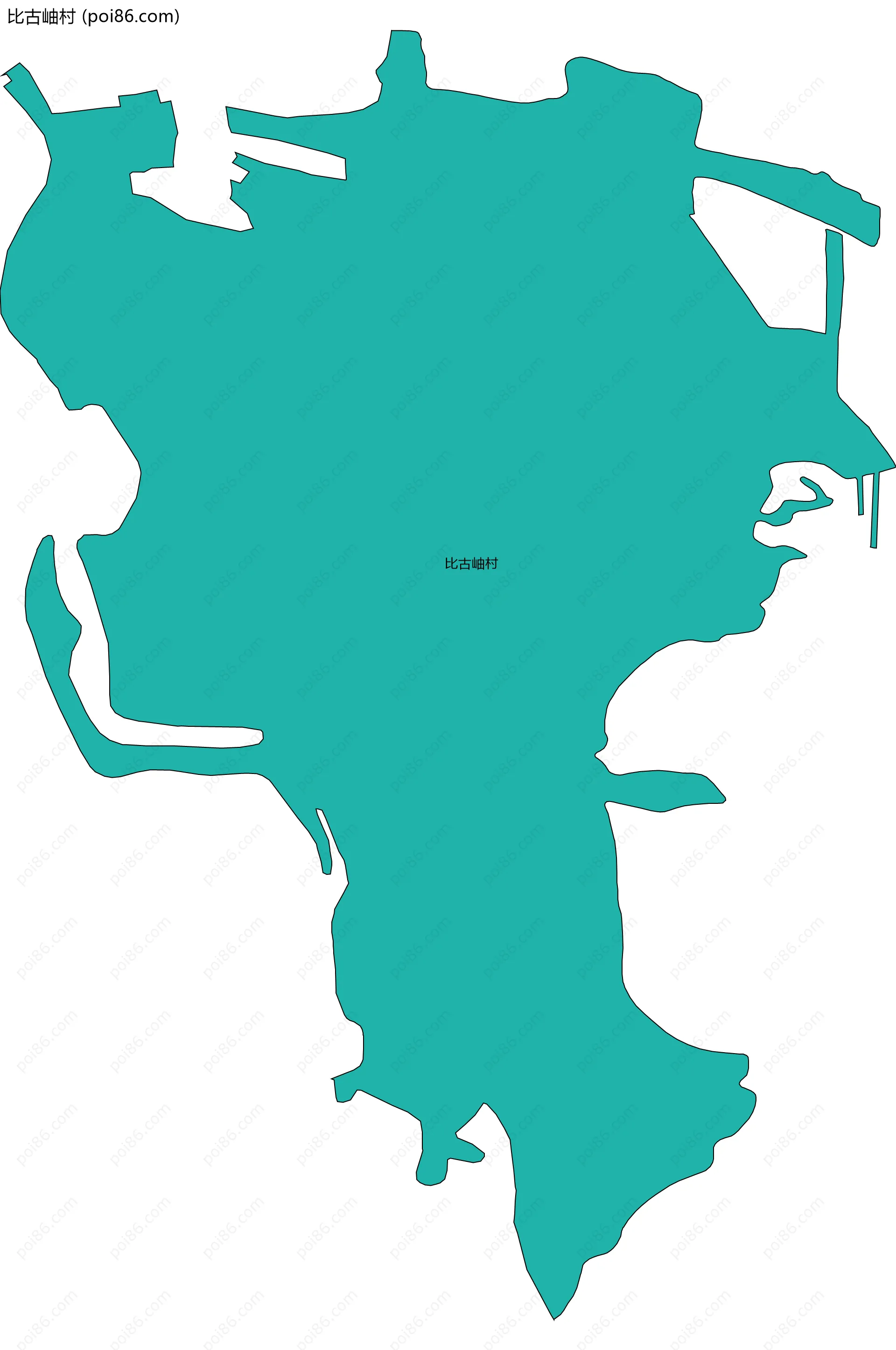 比古岫村边界地图