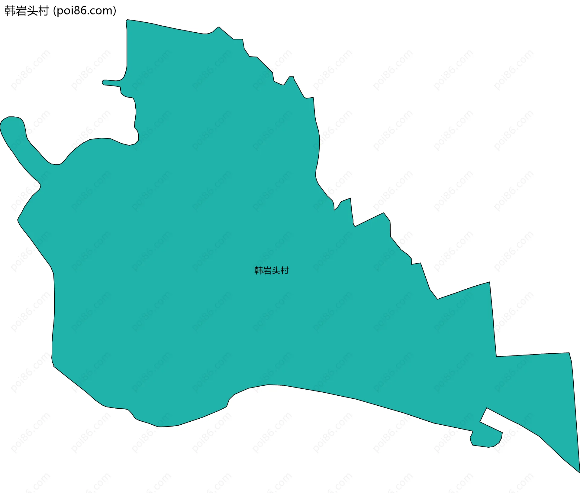 韩岩头村边界地图