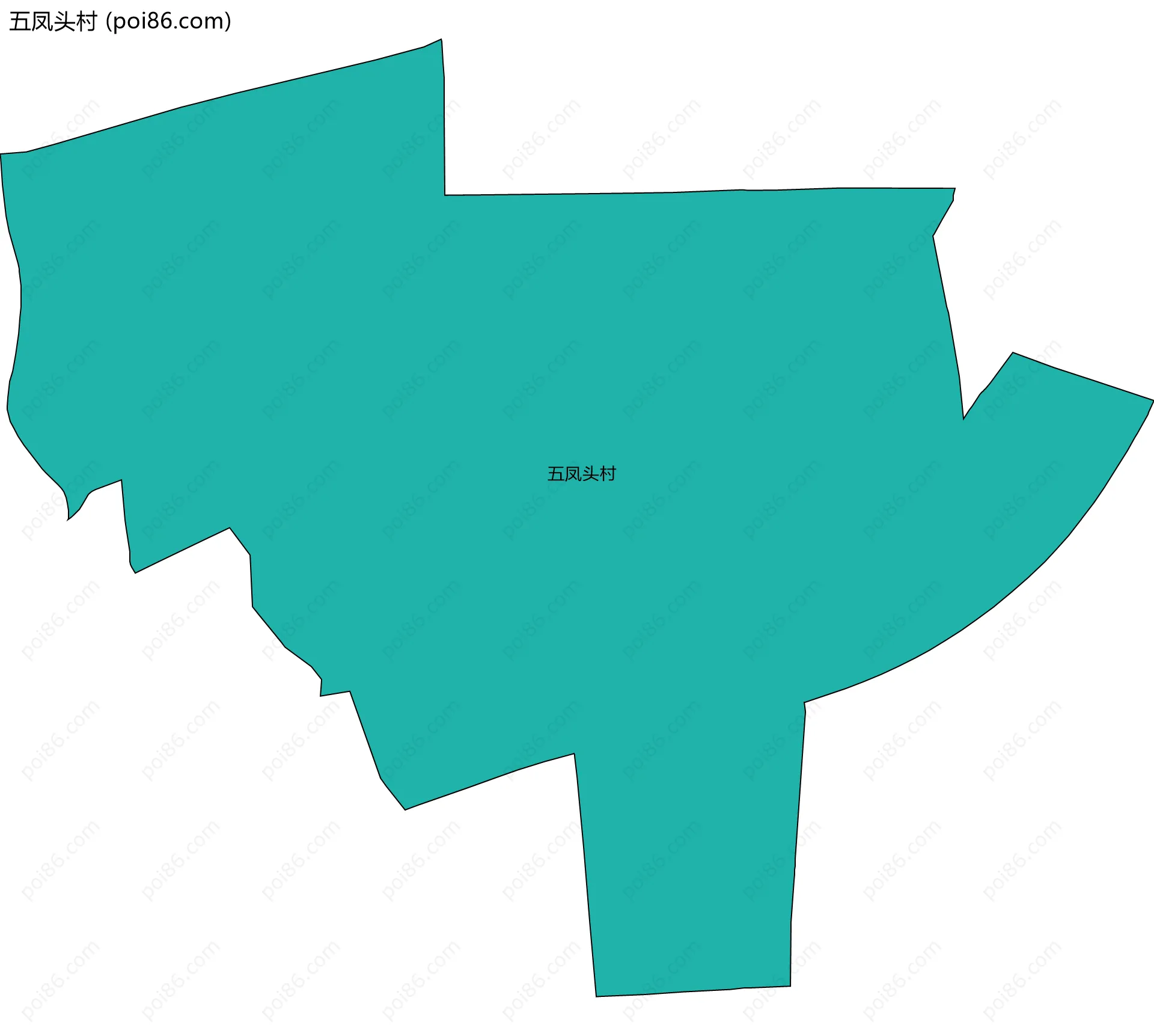 五凤头村边界地图