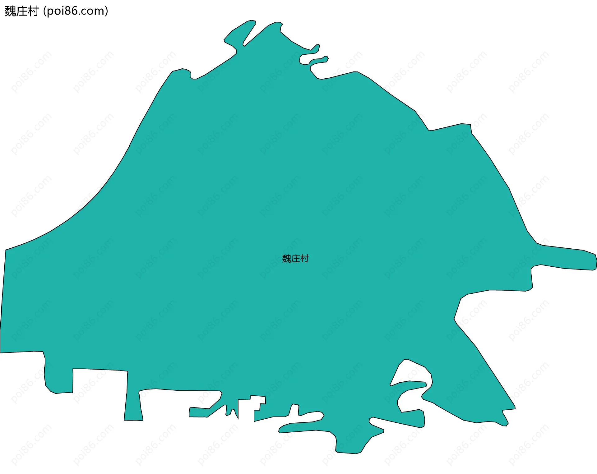 魏庄村边界地图
