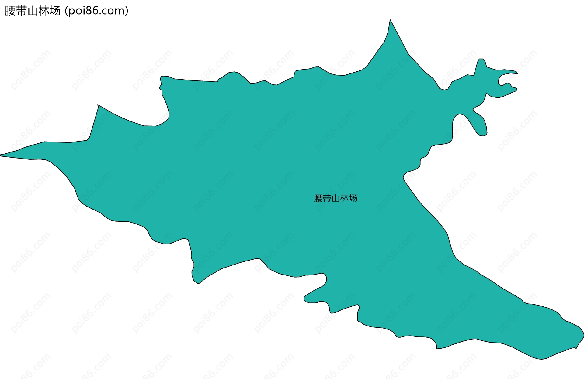 腰带山林场边界地图