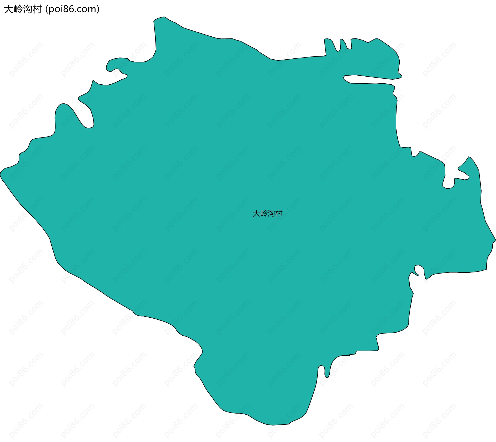 大岭沟村边界地图