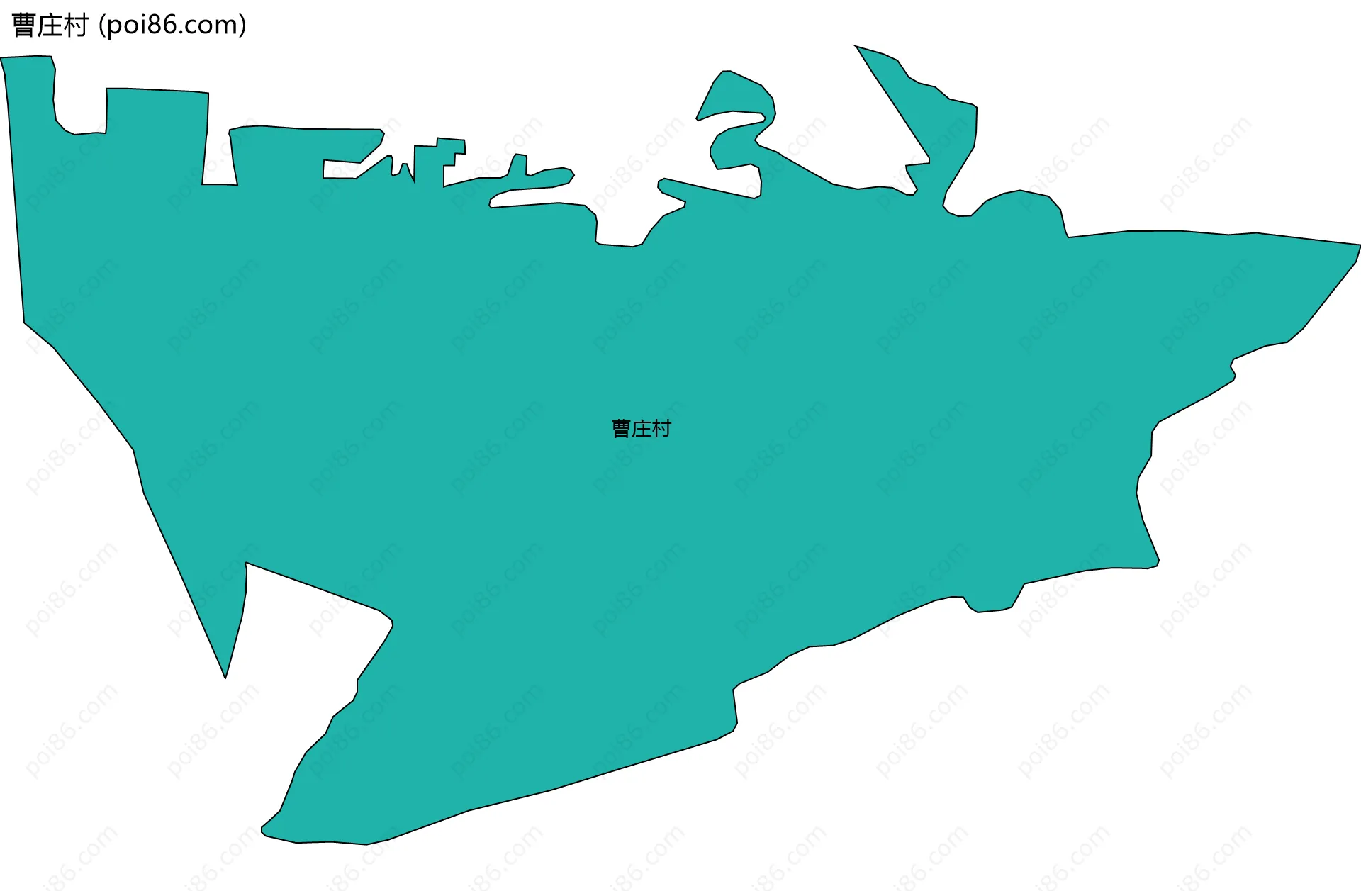 曹庄村边界地图