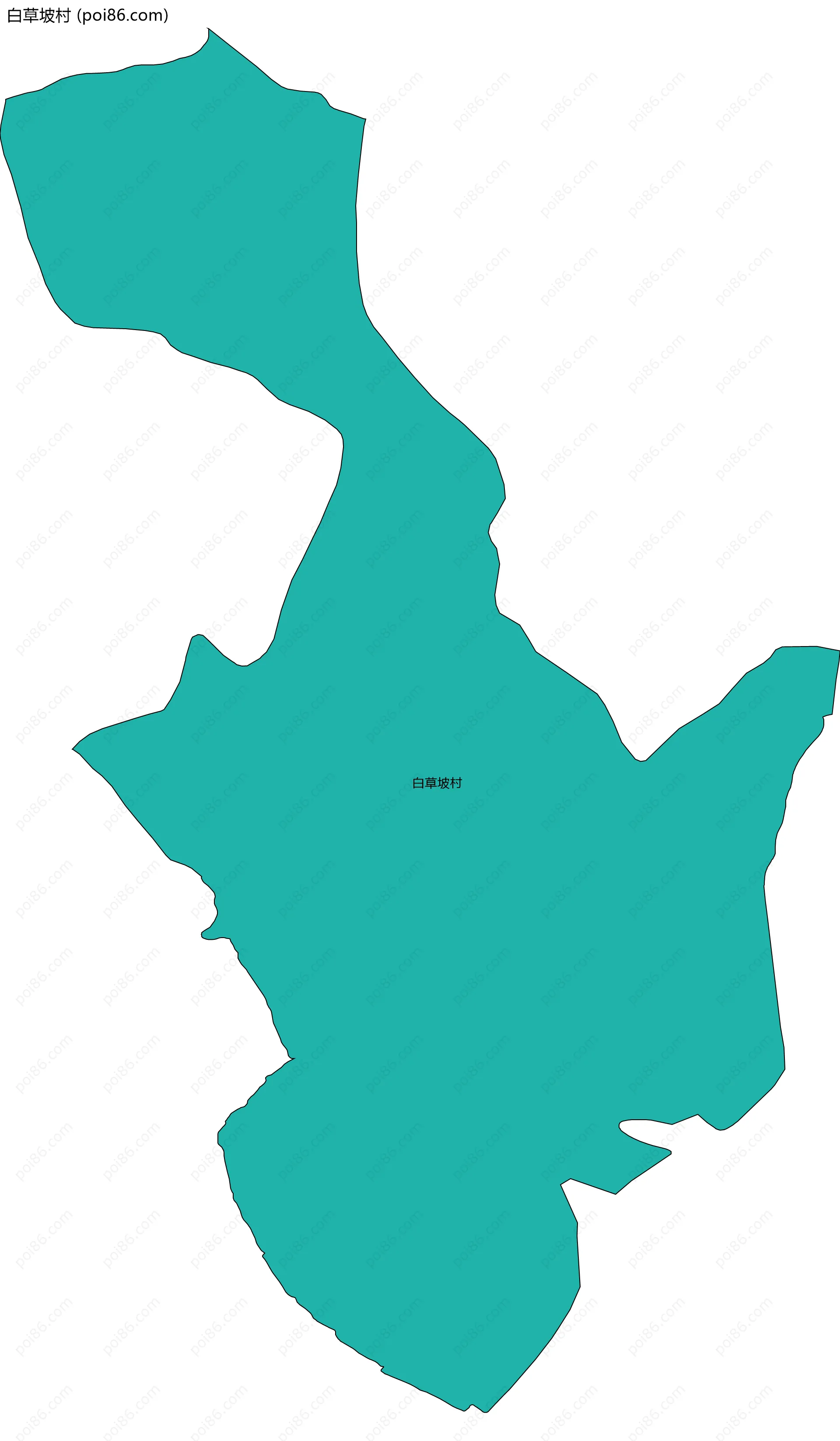 白草坡村边界地图