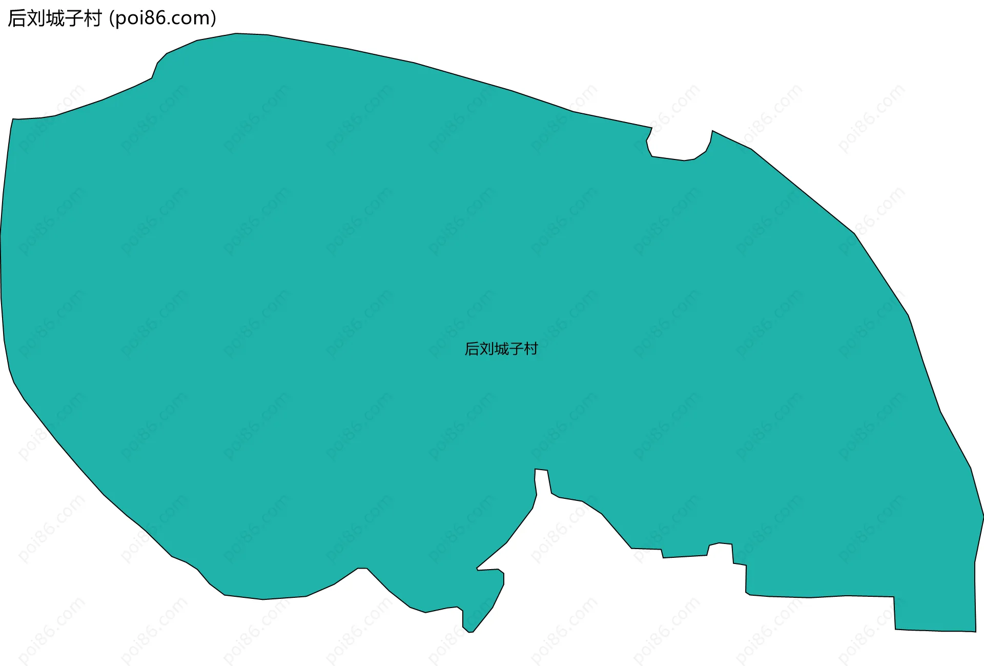 后刘城子村边界地图