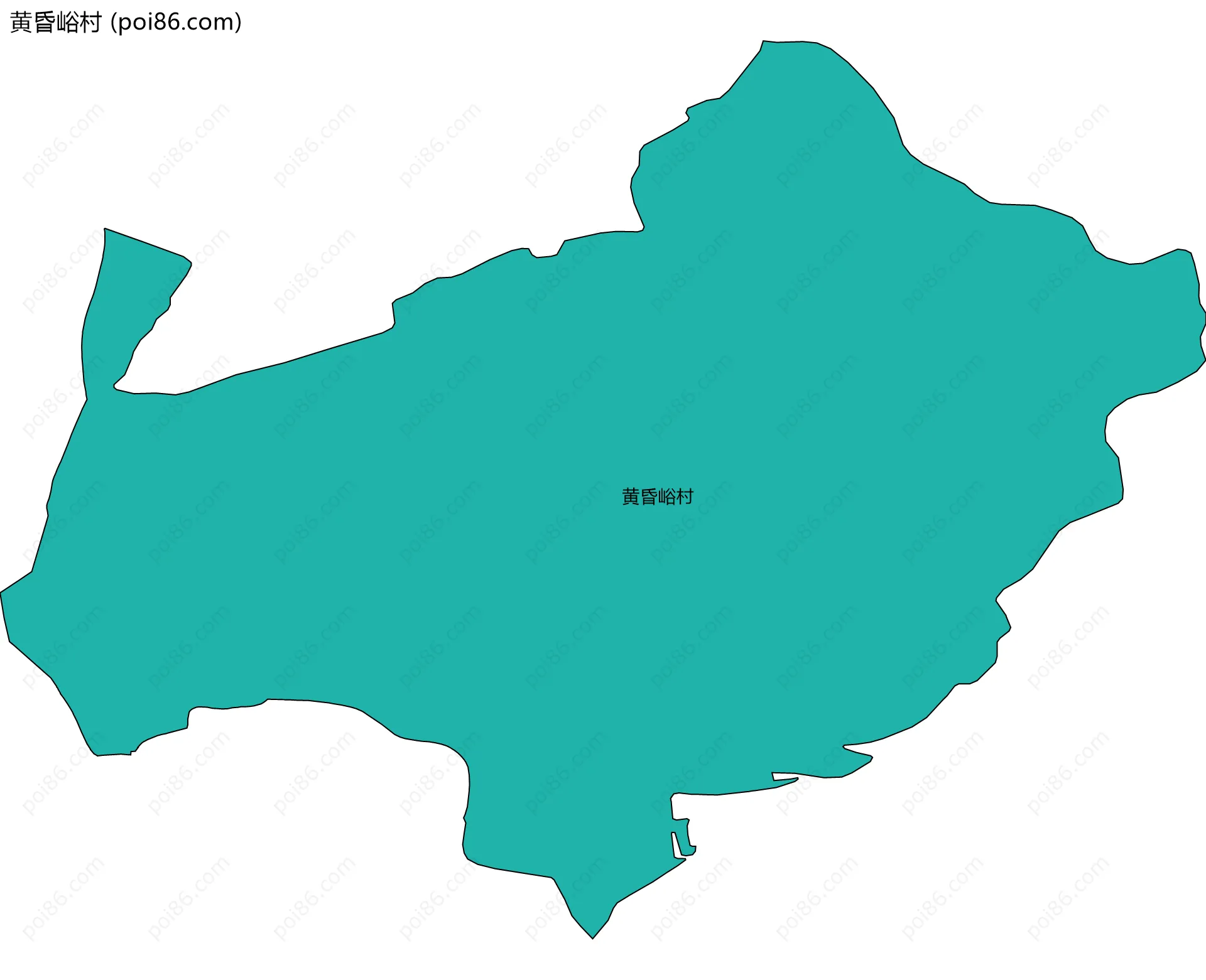 黄昏峪村边界地图