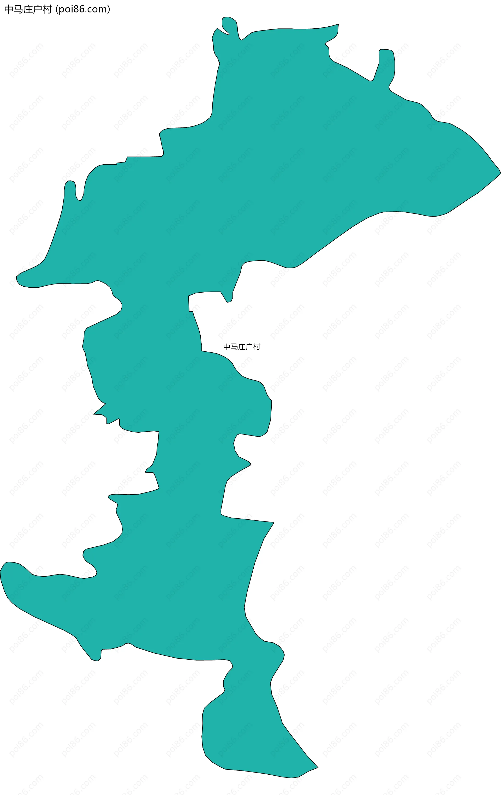 中马庄户村边界地图