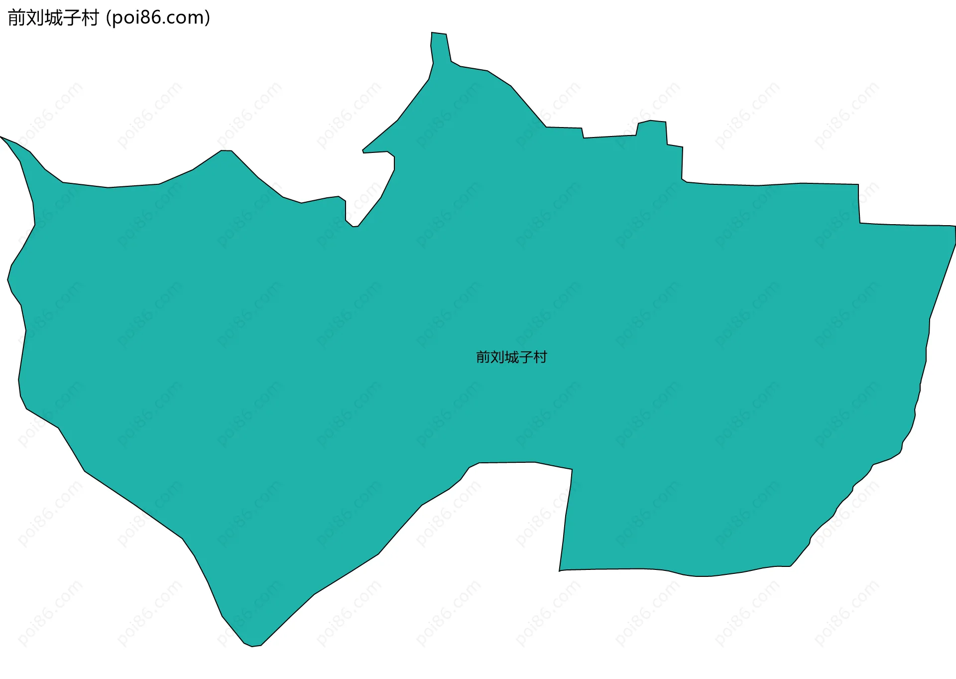 前刘城子村边界地图