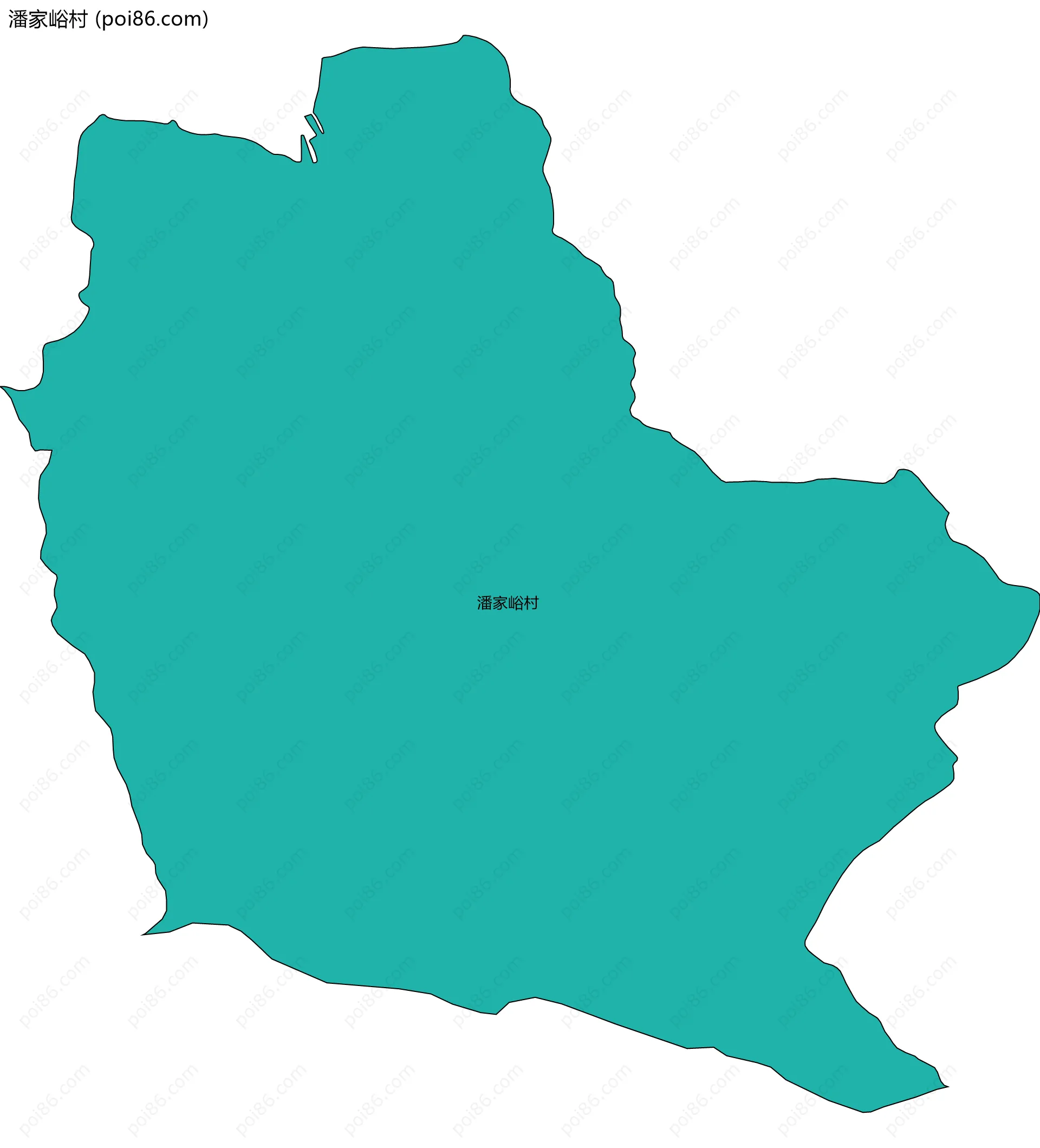 潘家峪村边界地图