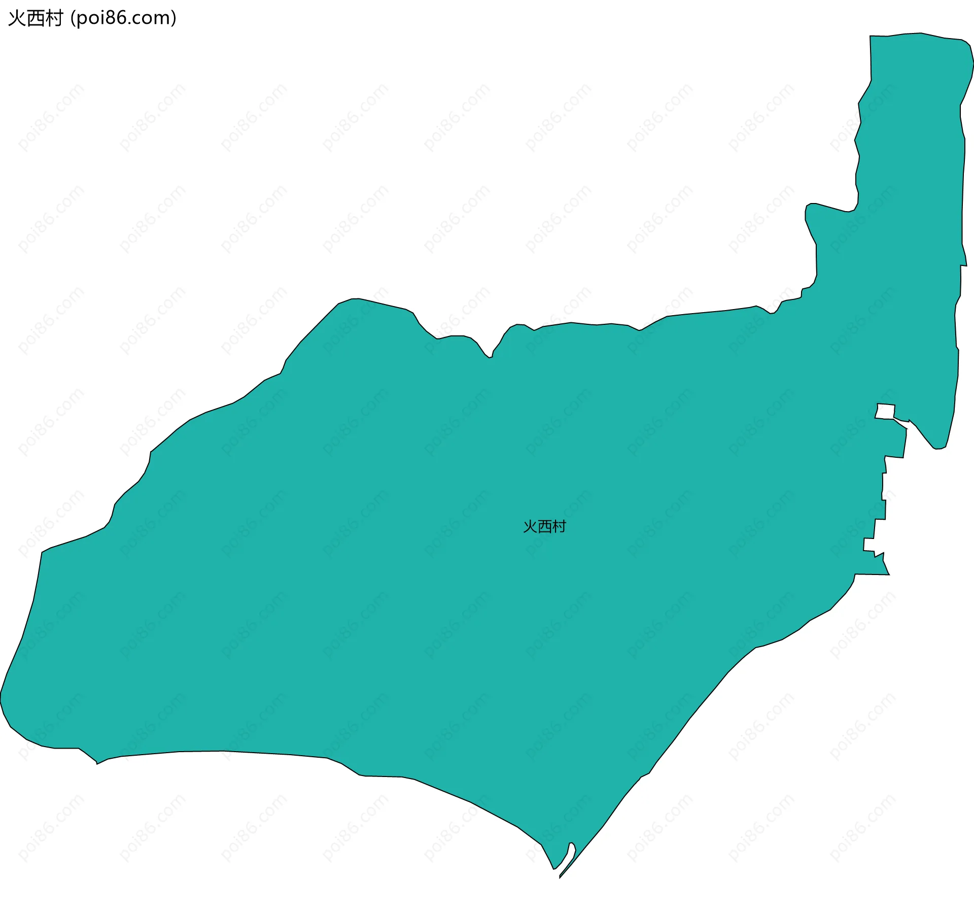 火西村边界地图