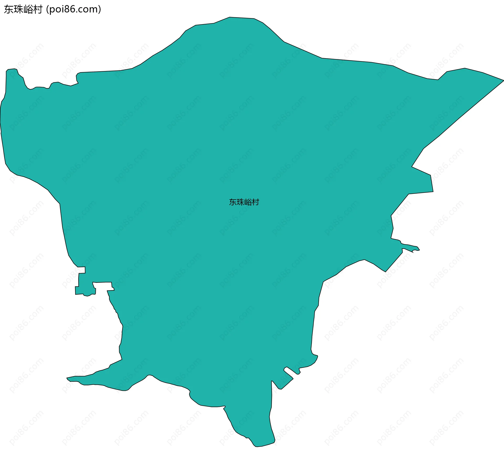 东珠峪村边界地图