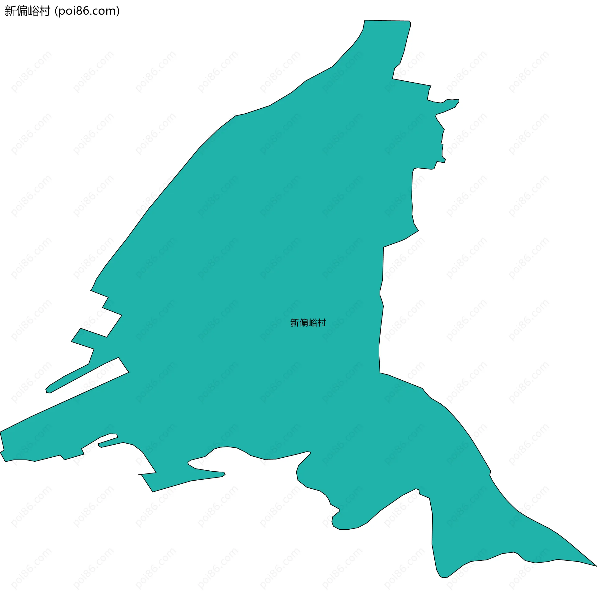 新偏峪村边界地图