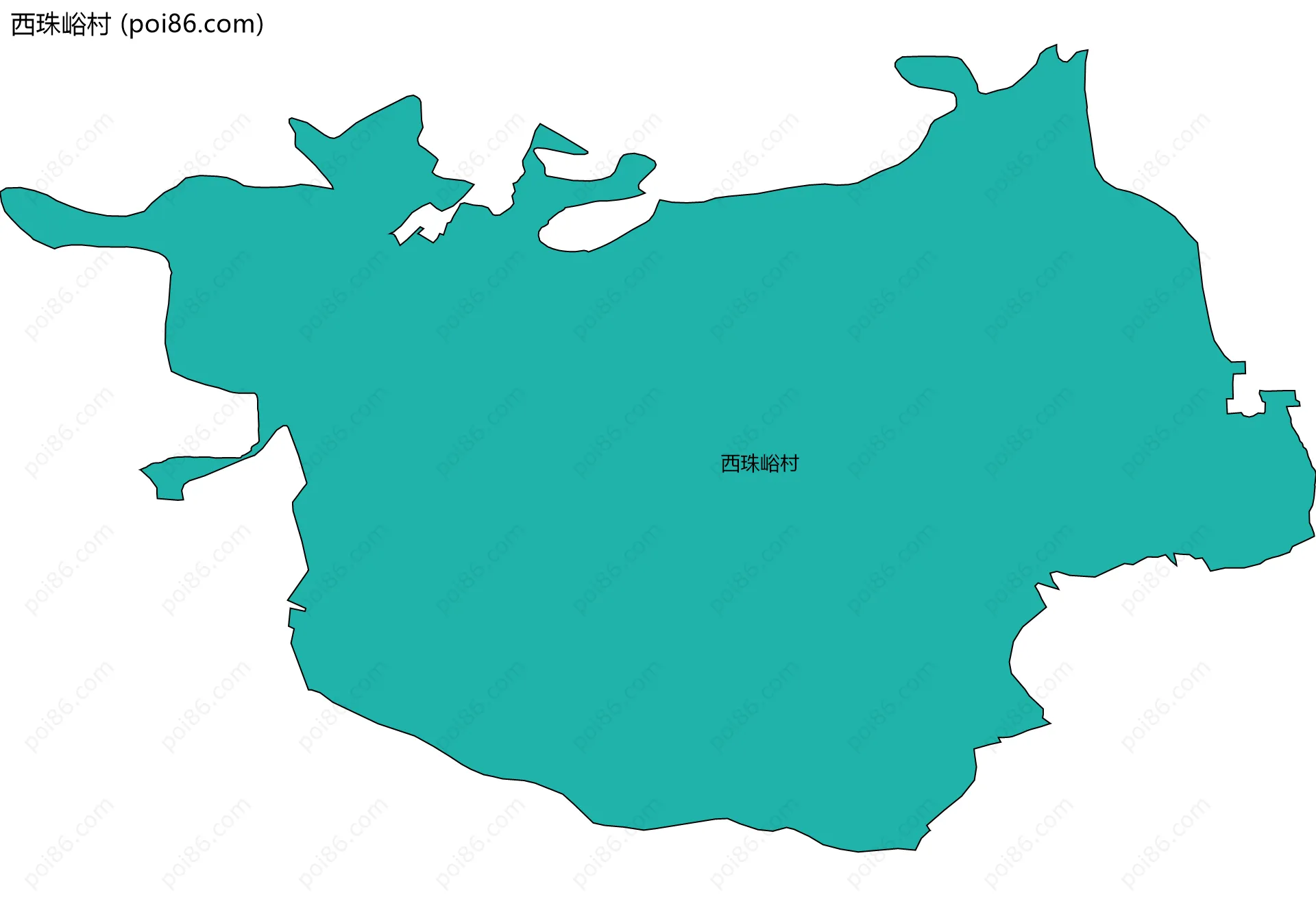 西珠峪村边界地图