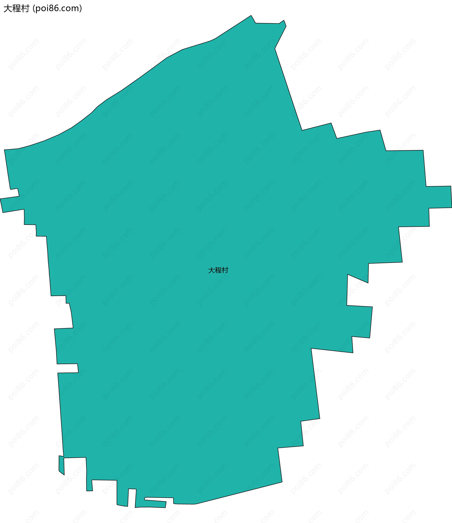 大程村边界地图