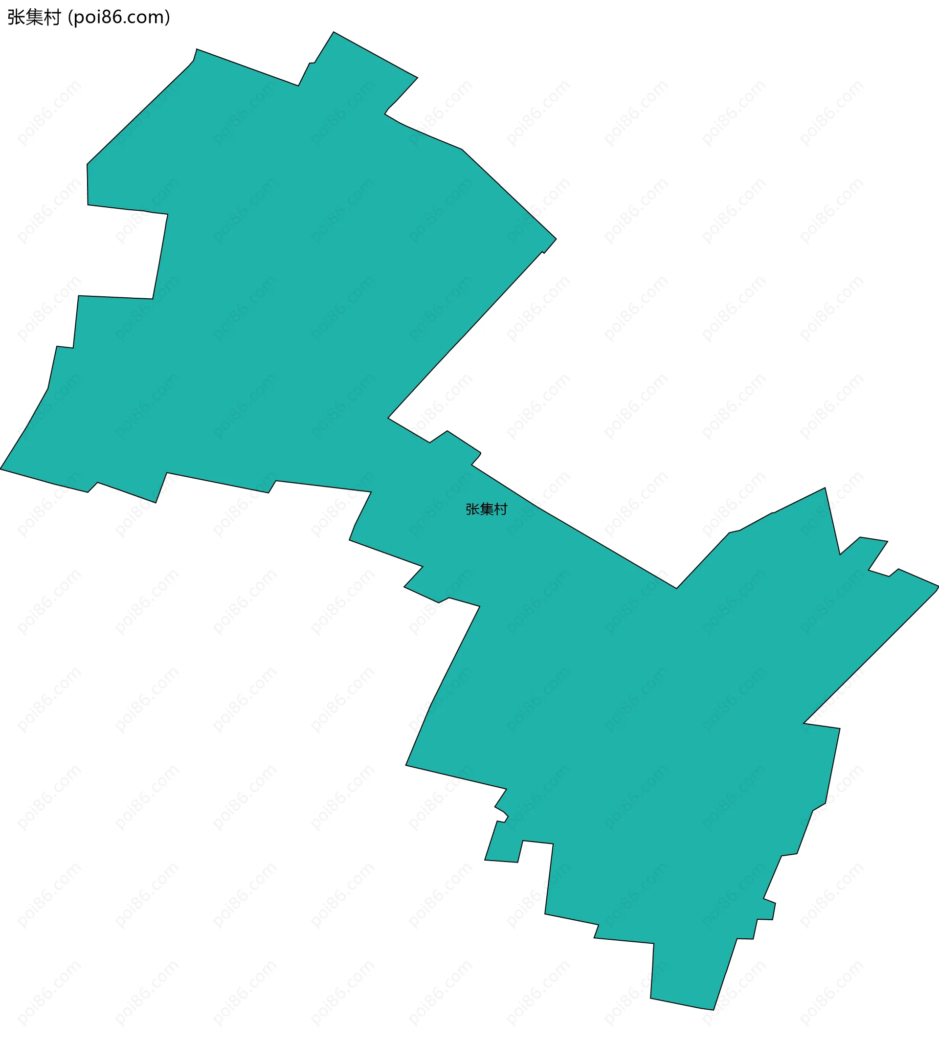 张集村边界地图