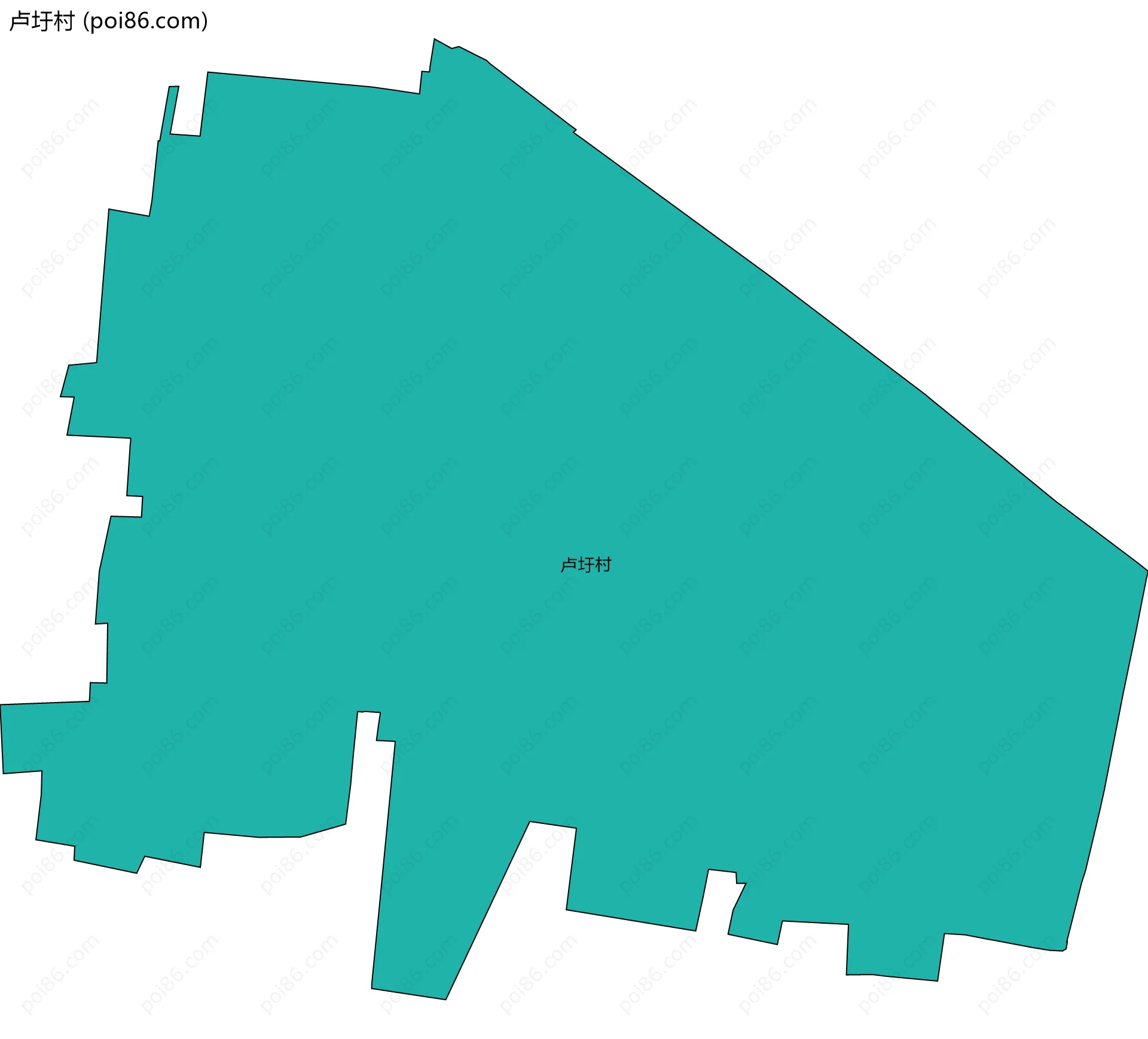 卢圩村边界地图