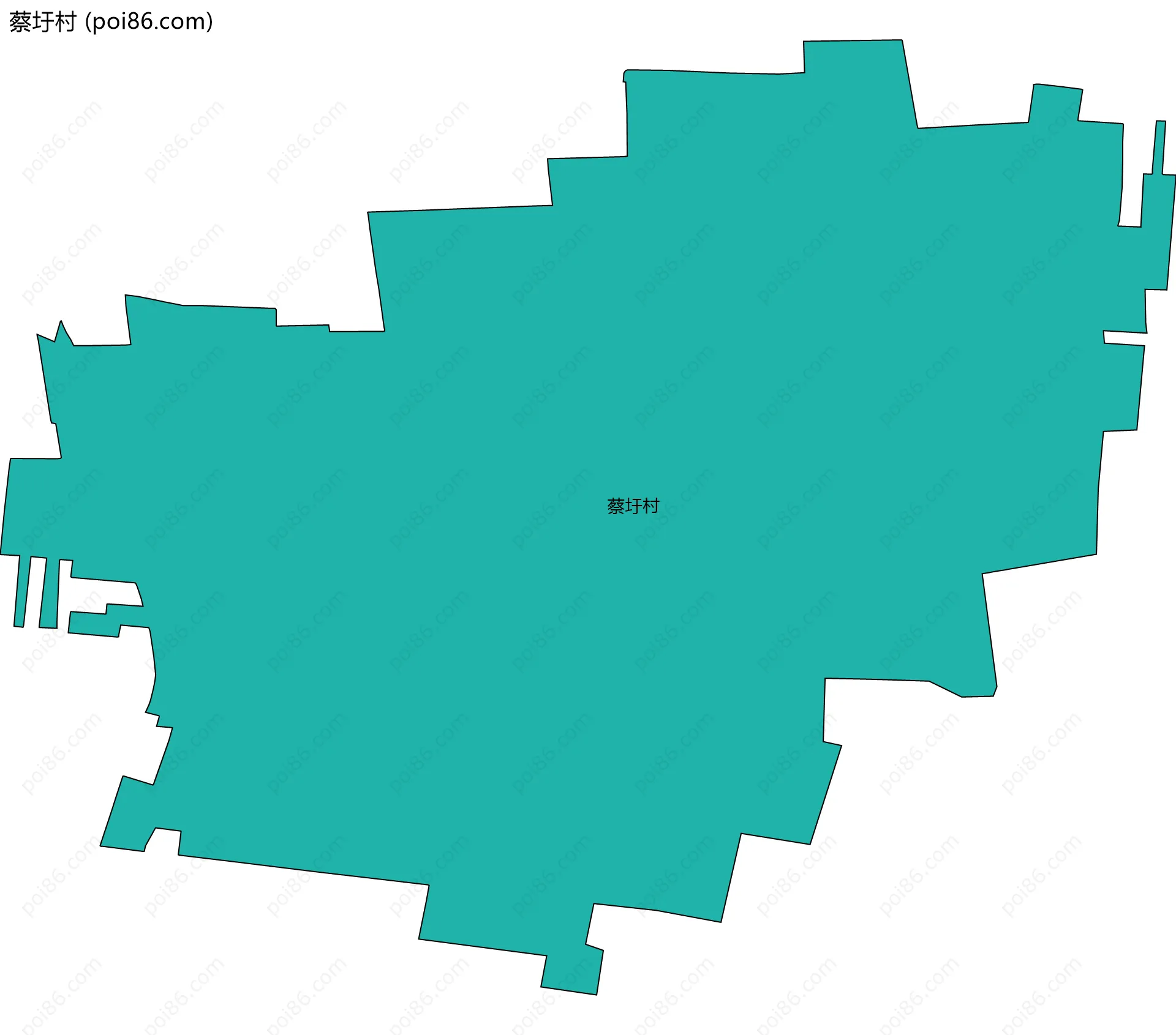 蔡圩村边界地图