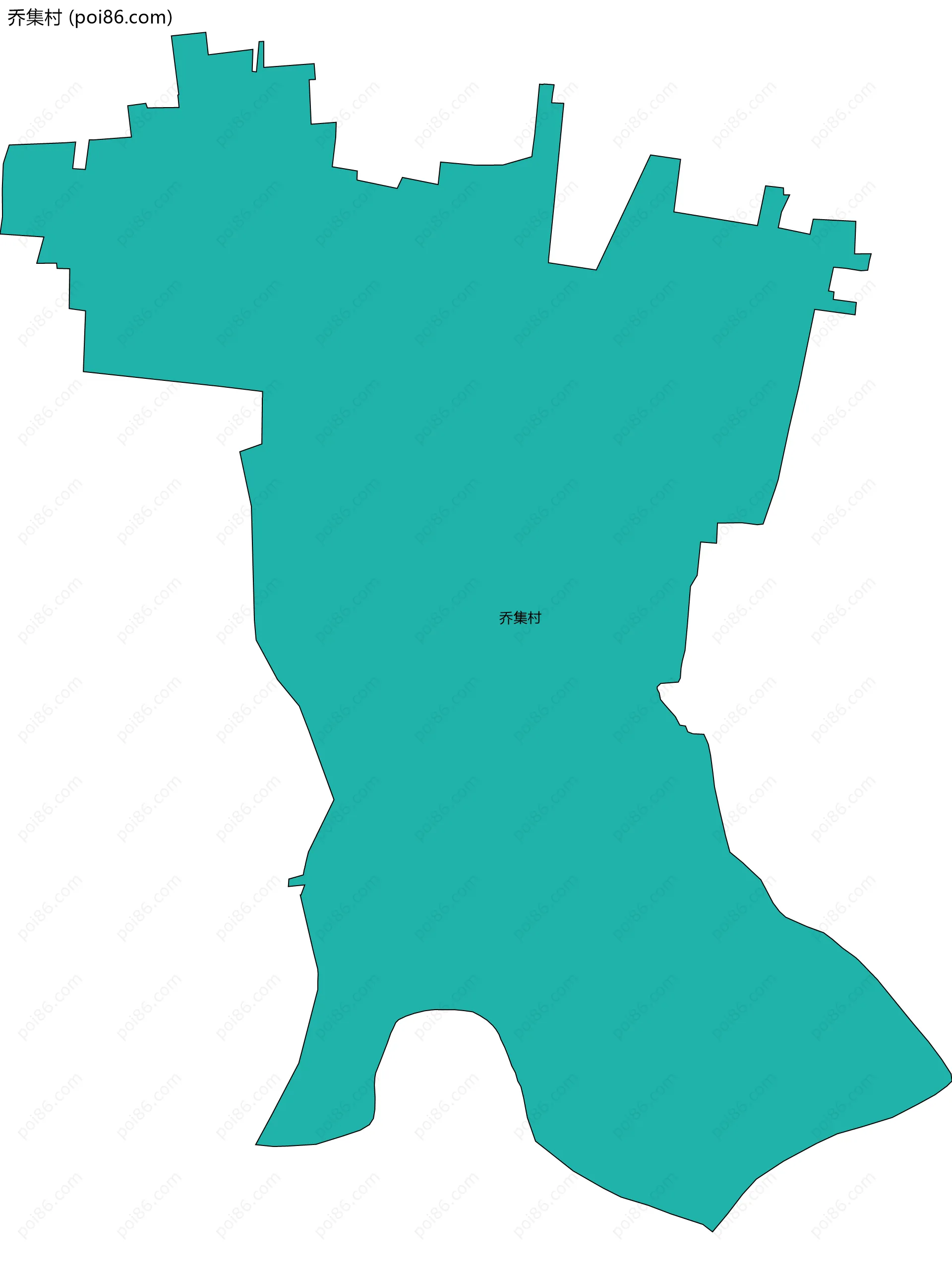 乔集村边界地图