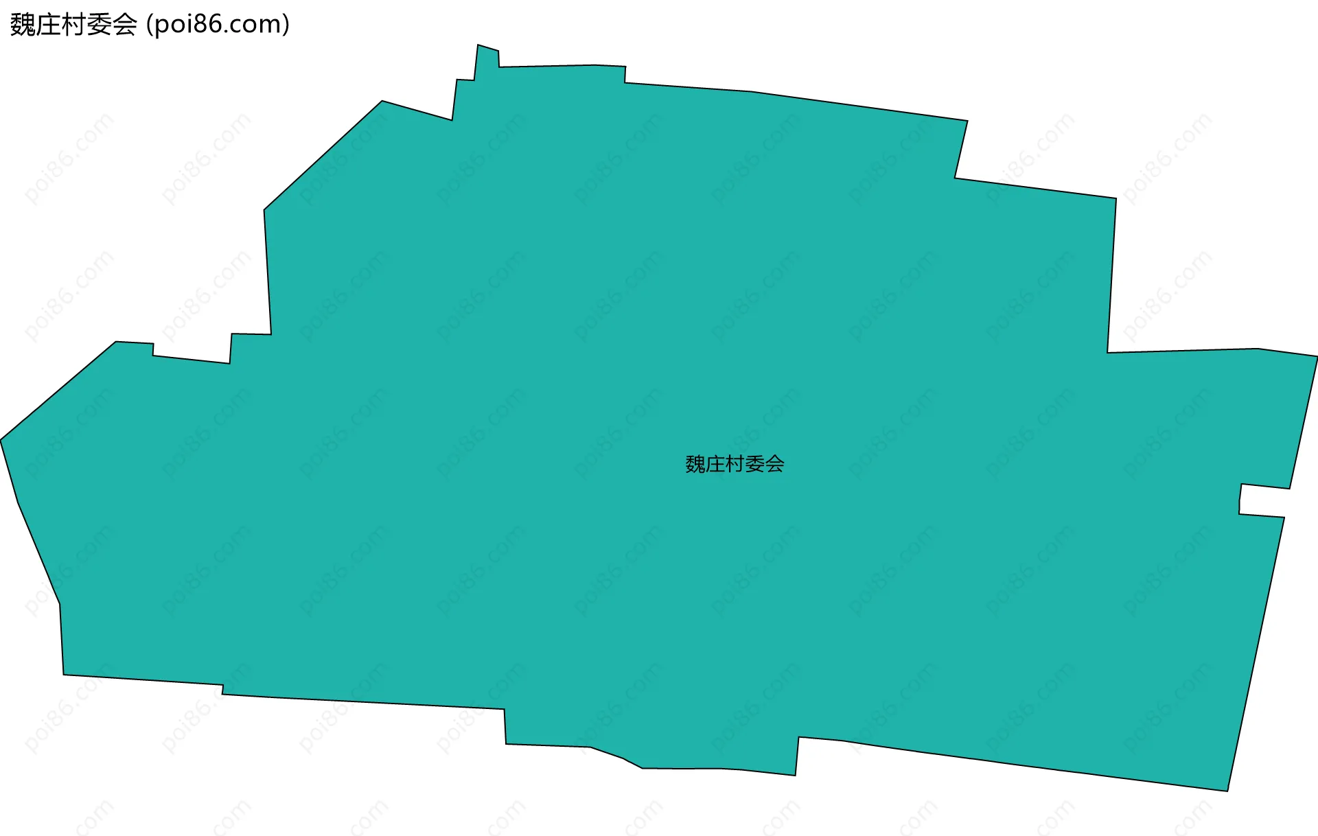 魏庄村委会边界地图
