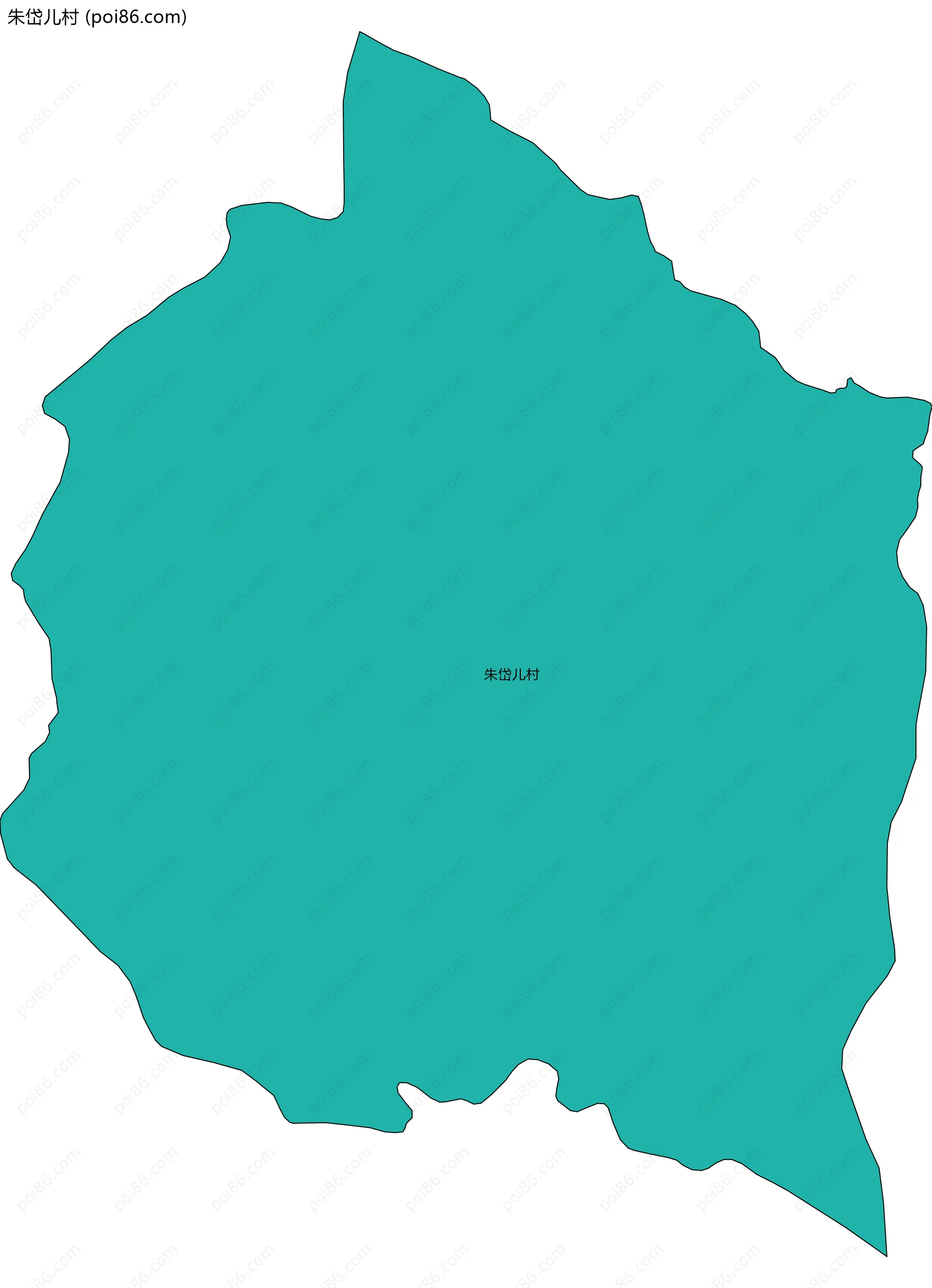 朱岱儿村边界地图