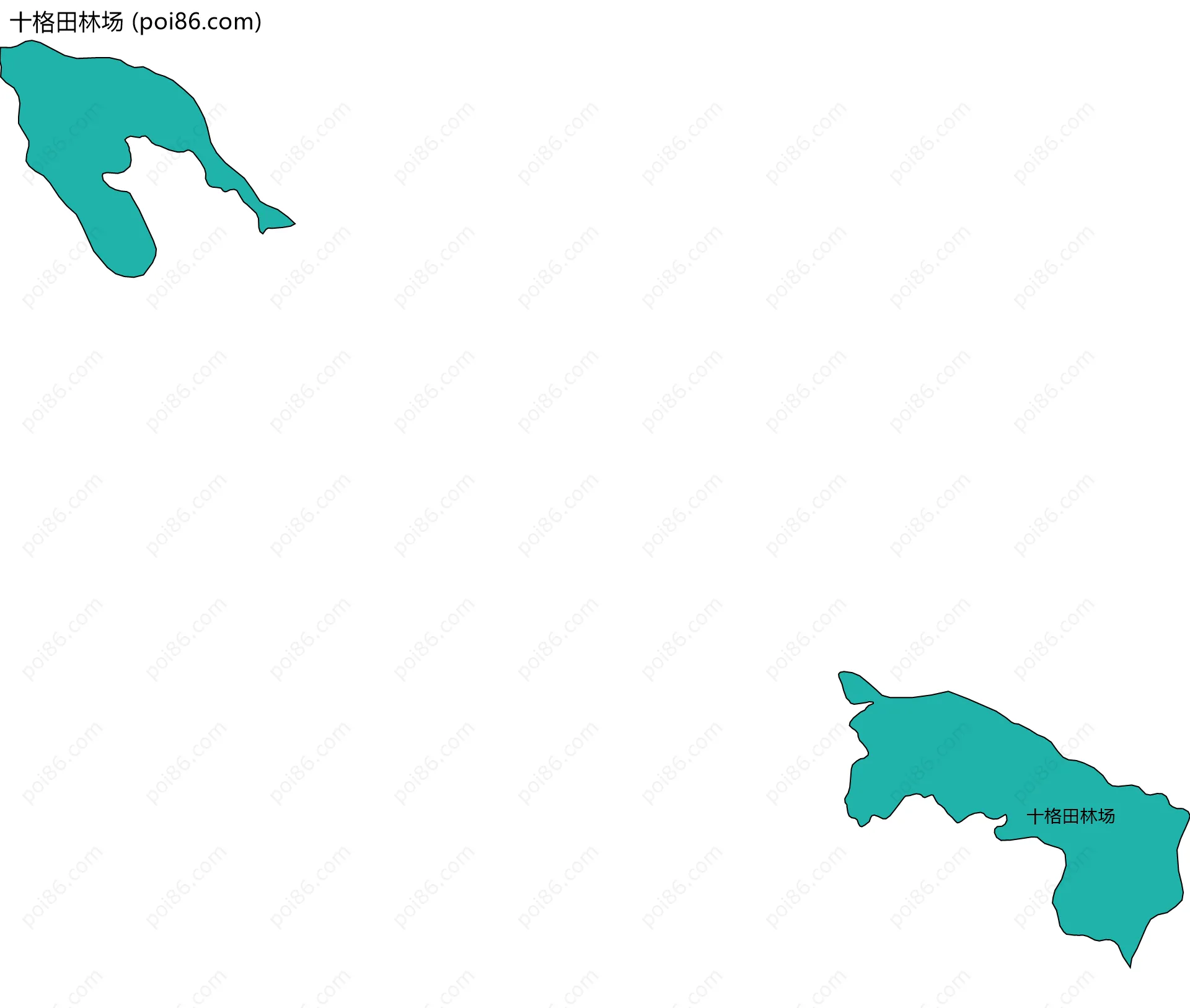 十格田林场边界地图