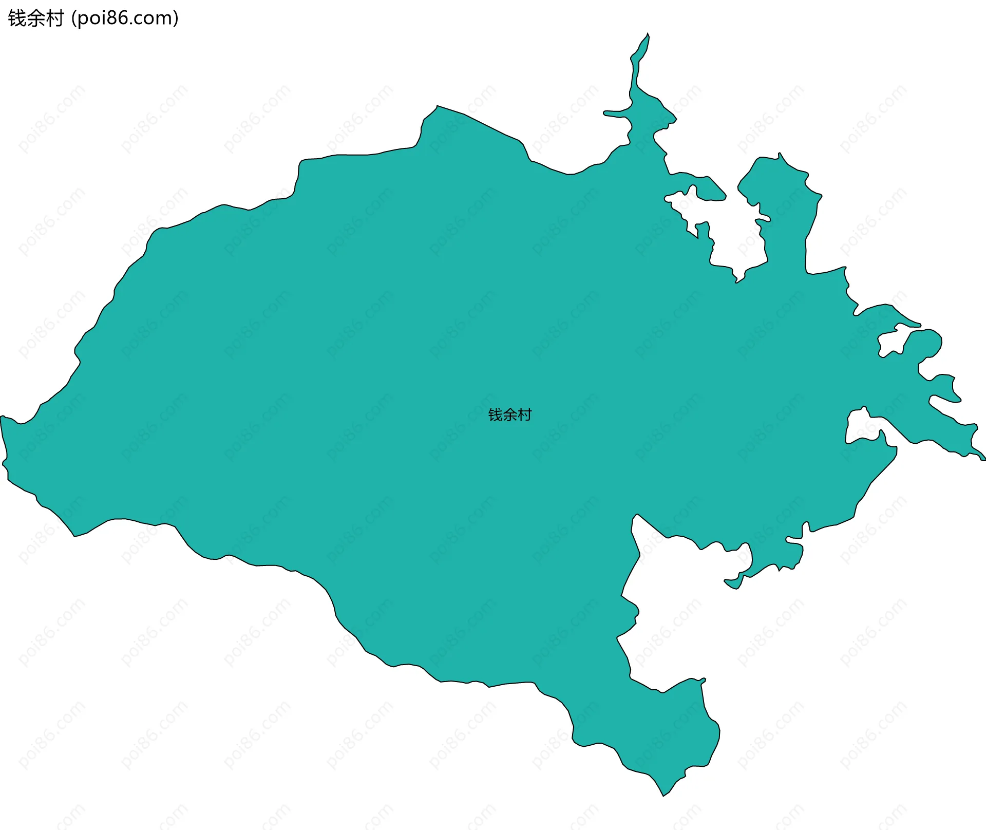 钱余村边界地图