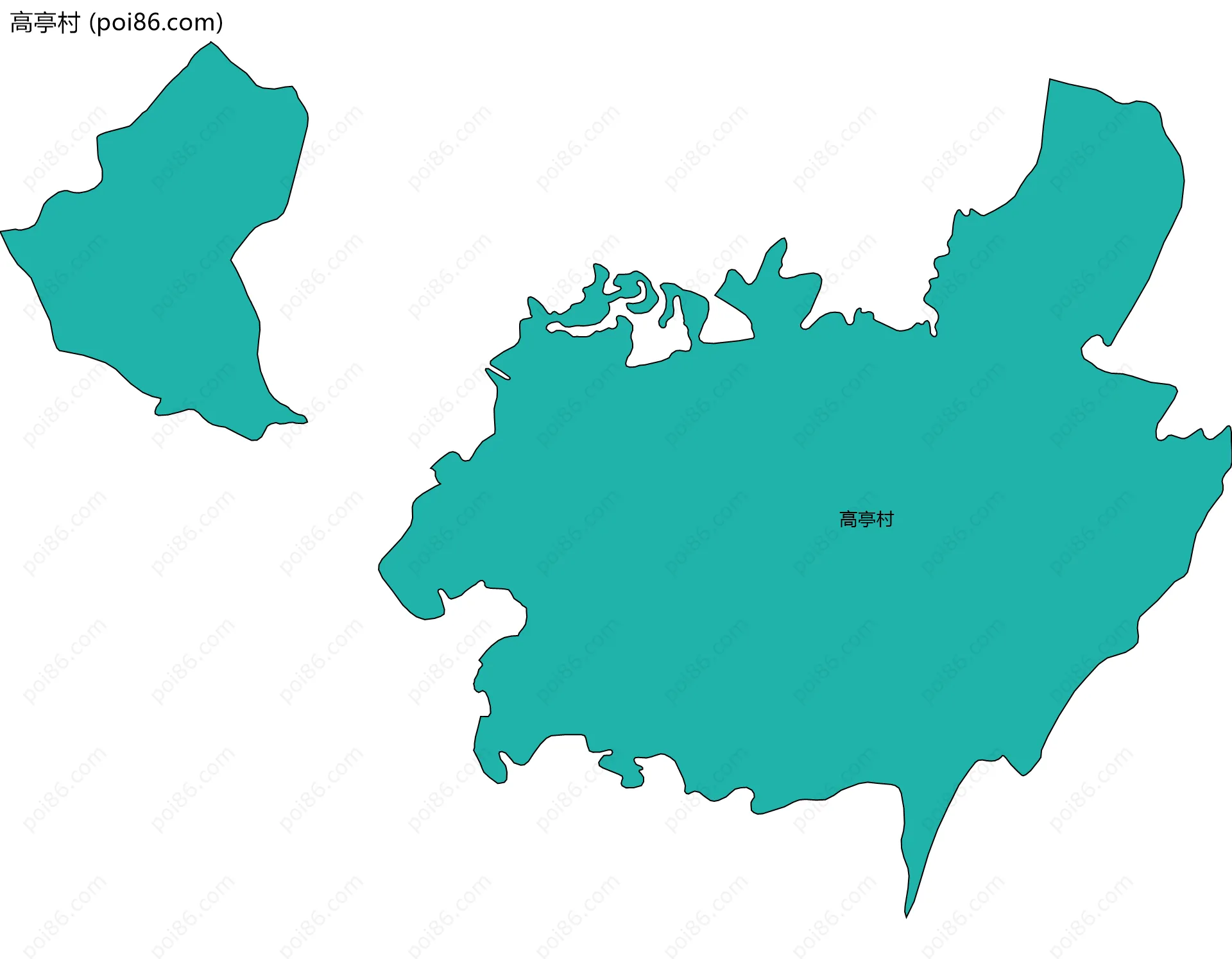 高亭村边界地图