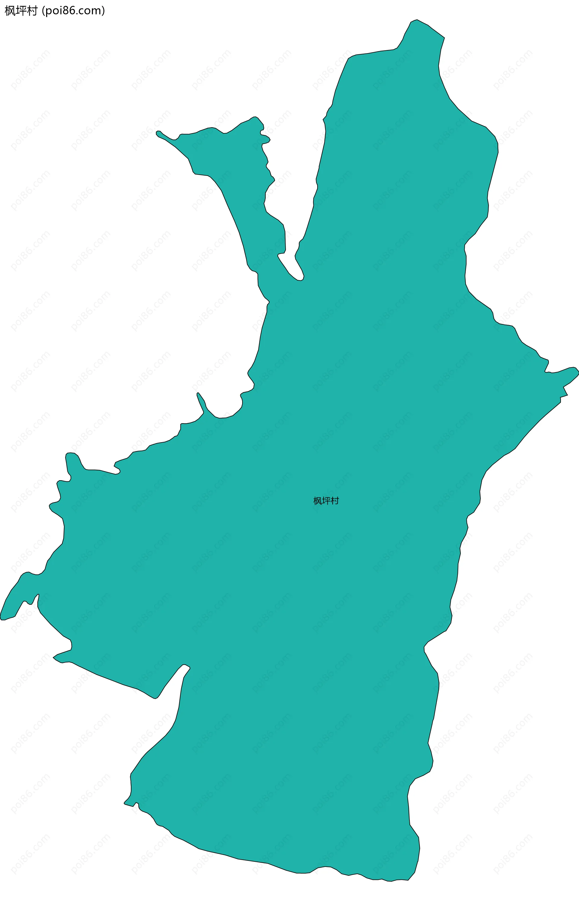 枫坪村边界地图