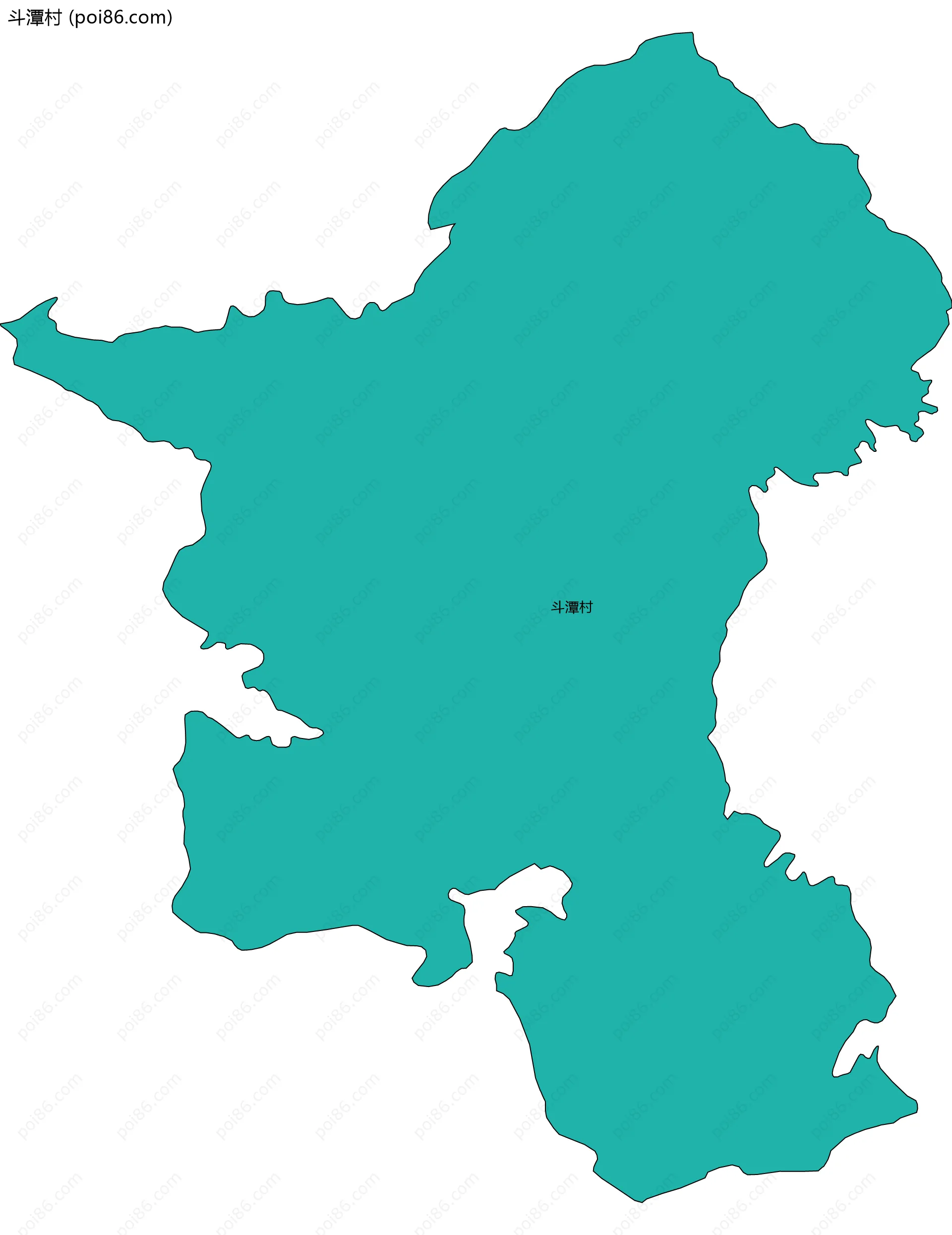 斗潭村边界地图