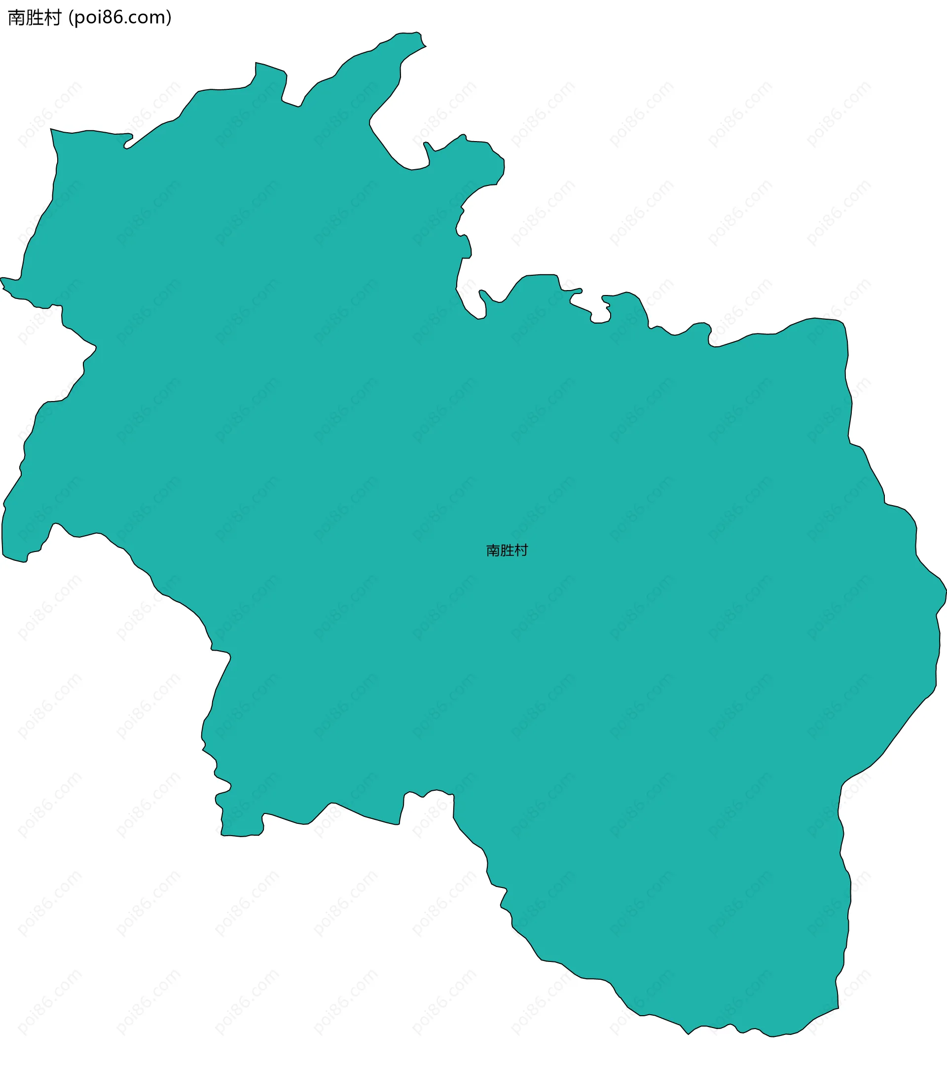 南胜村边界地图