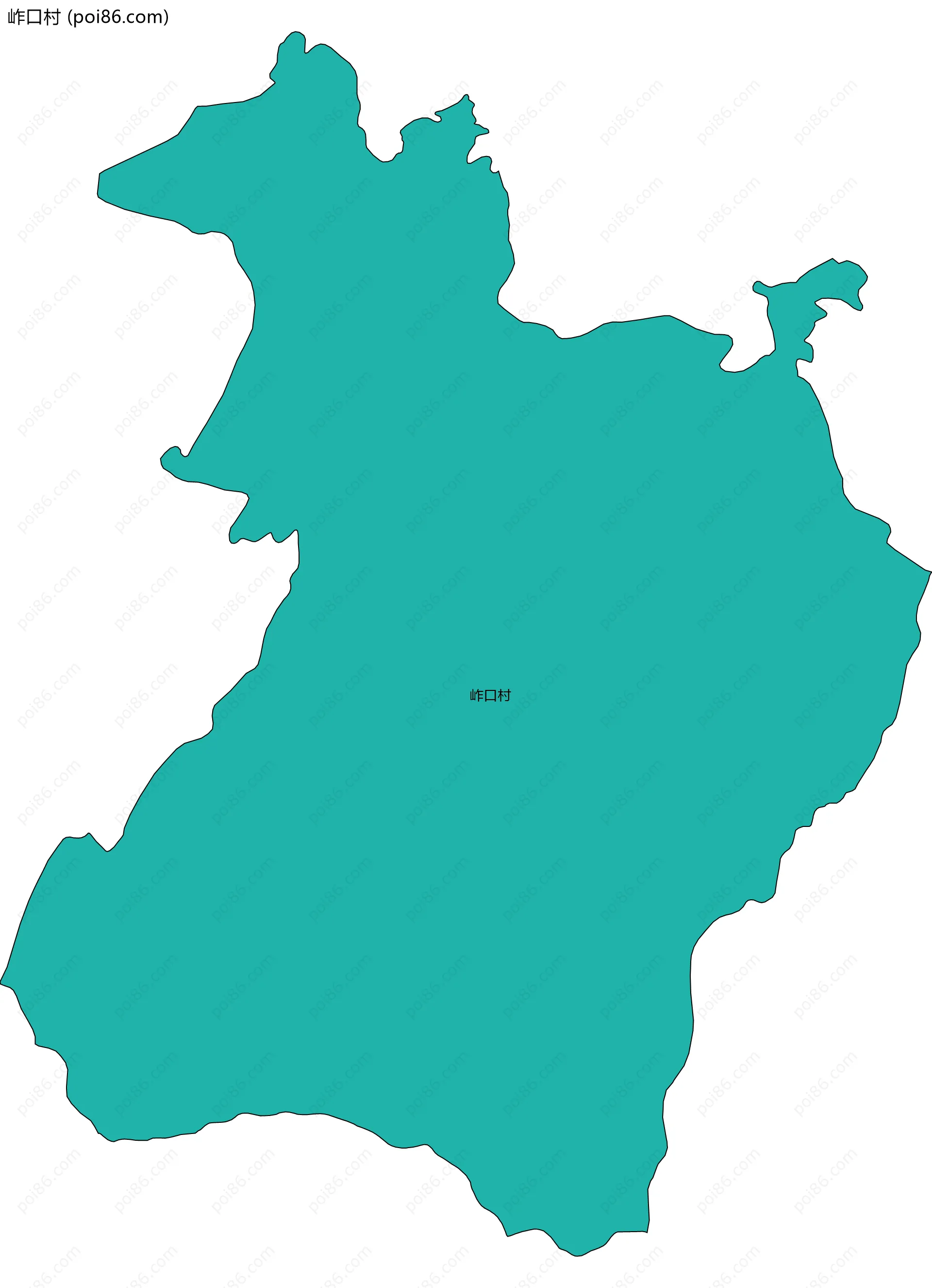 岞口村边界地图