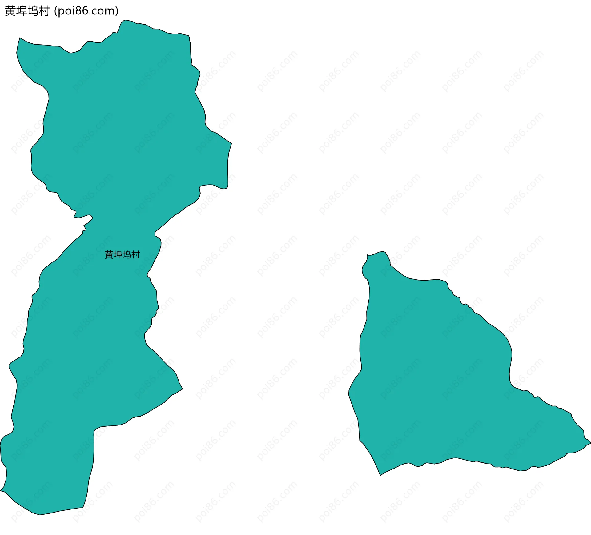黄埠坞村边界地图