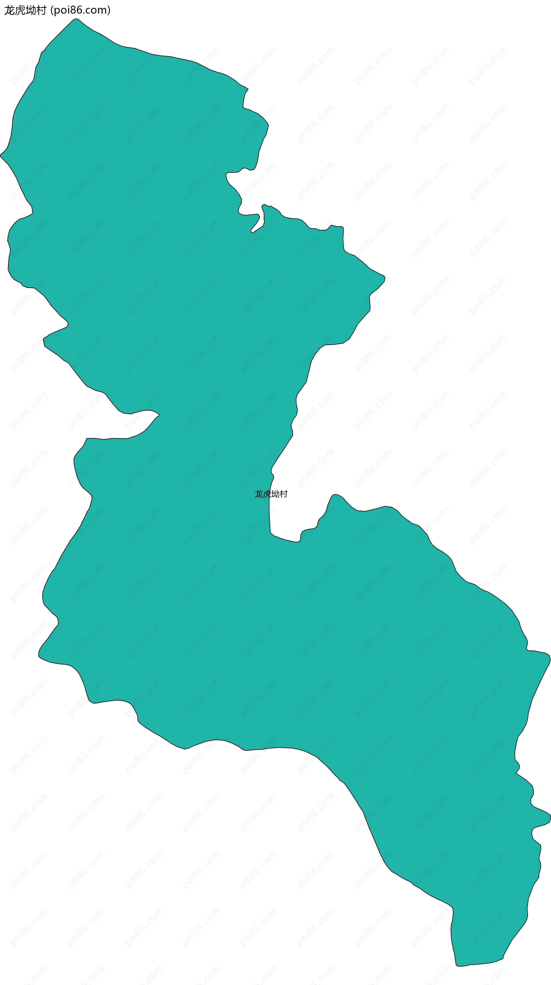 龙虎坳村边界地图