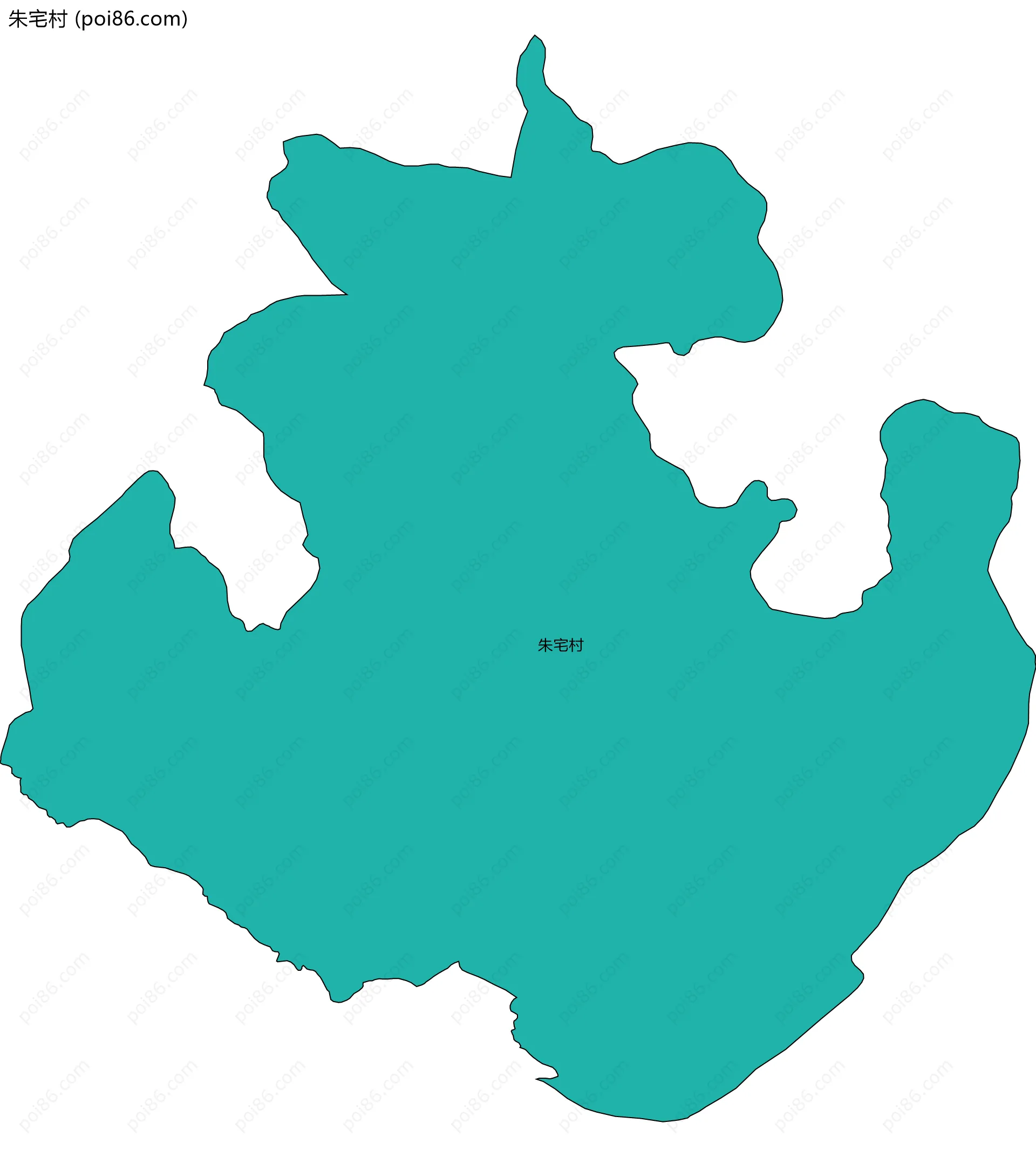 朱宅村边界地图