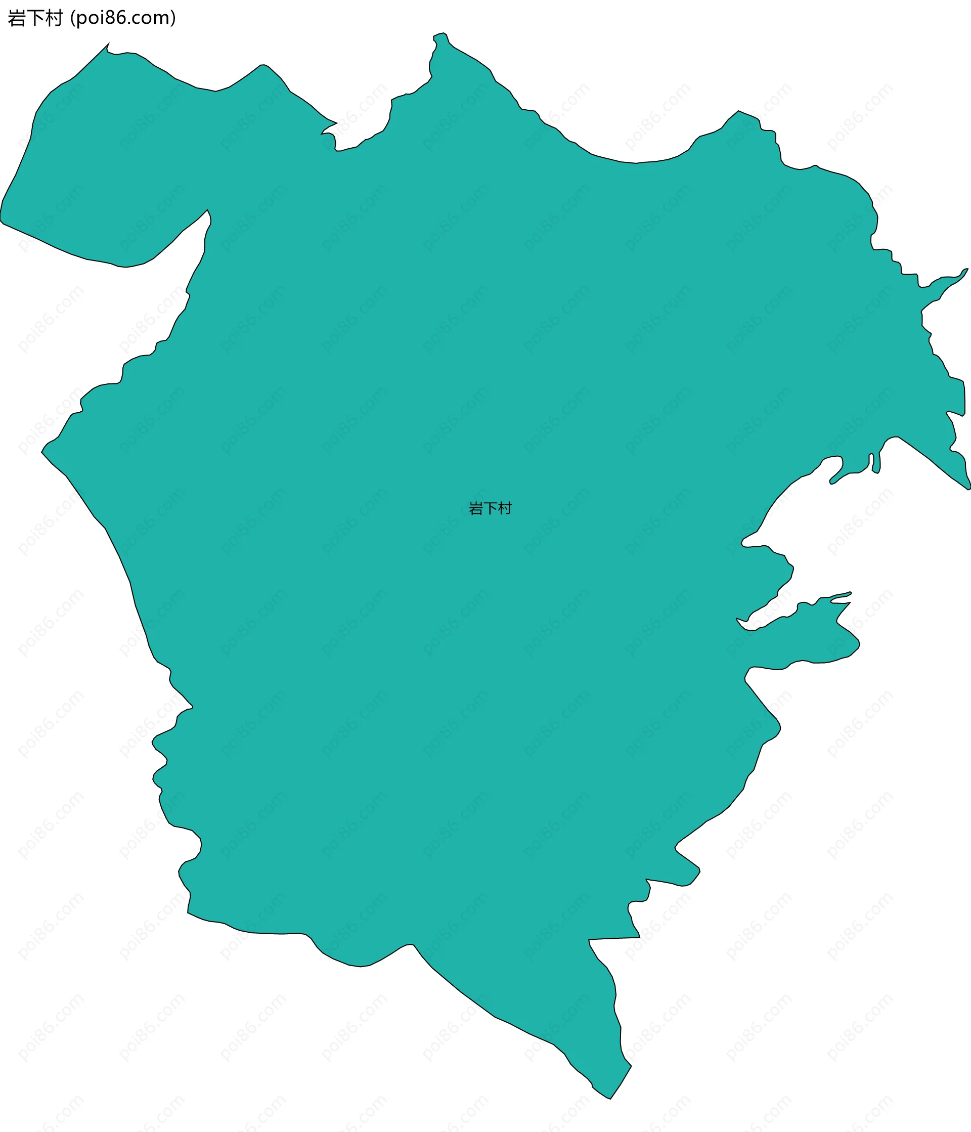 岩下村边界地图