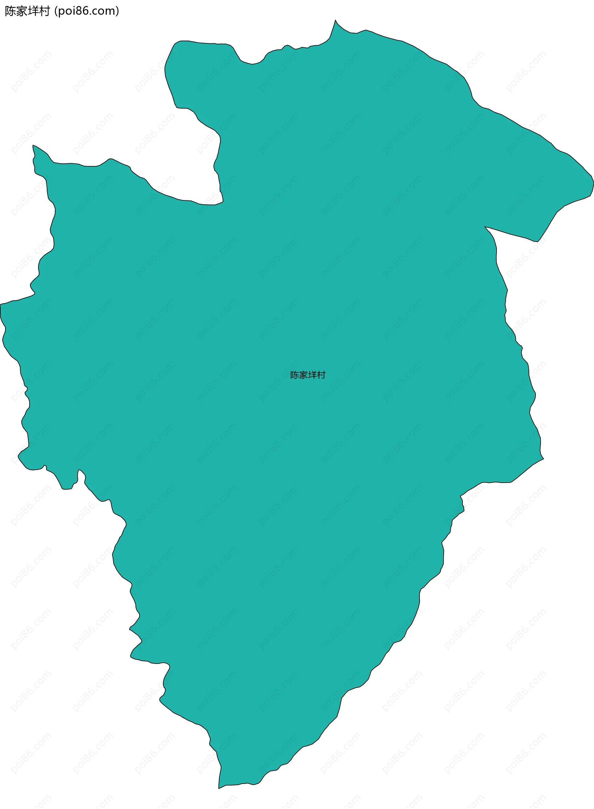 陈家垟村边界地图