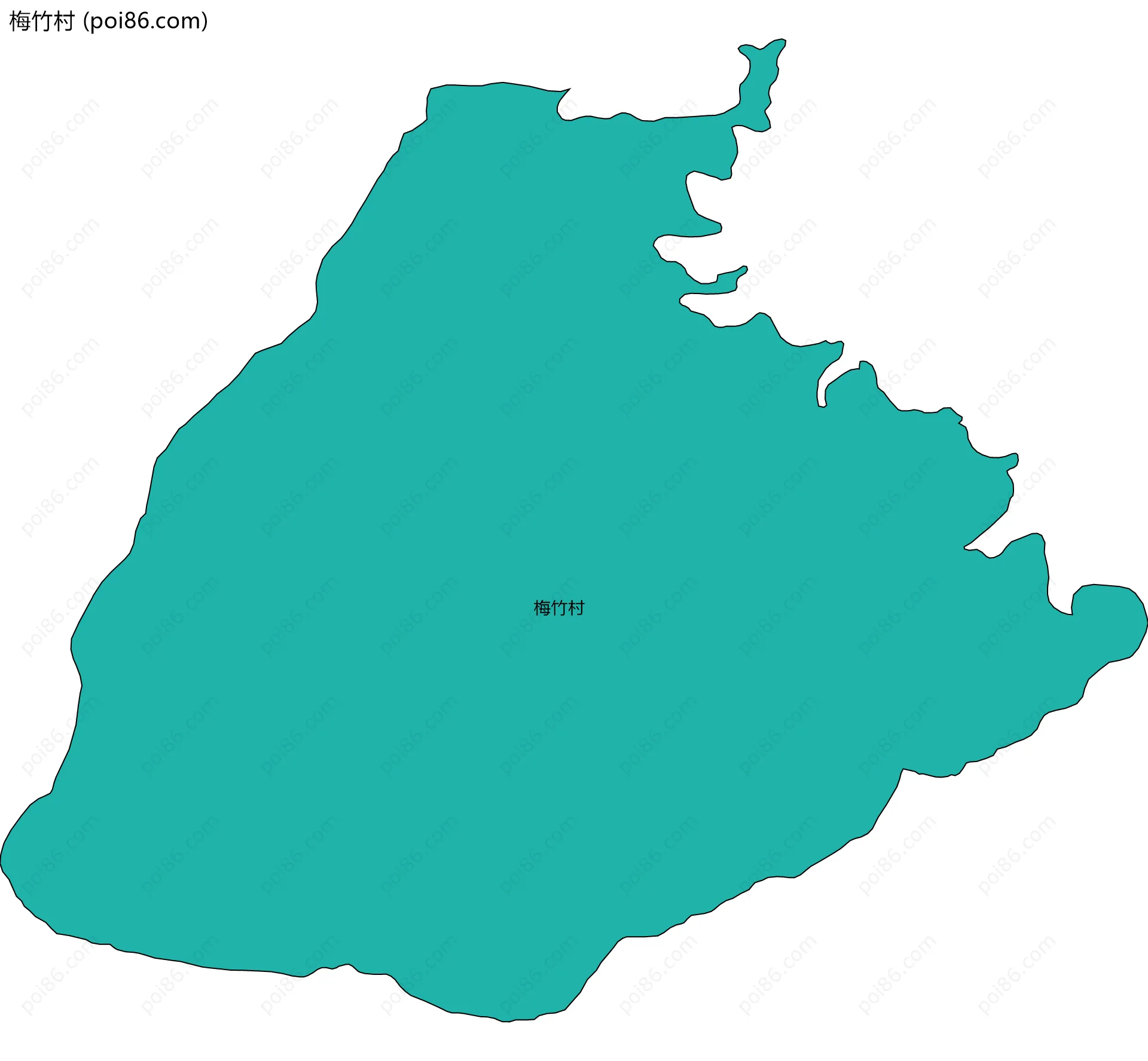 梅竹村边界地图