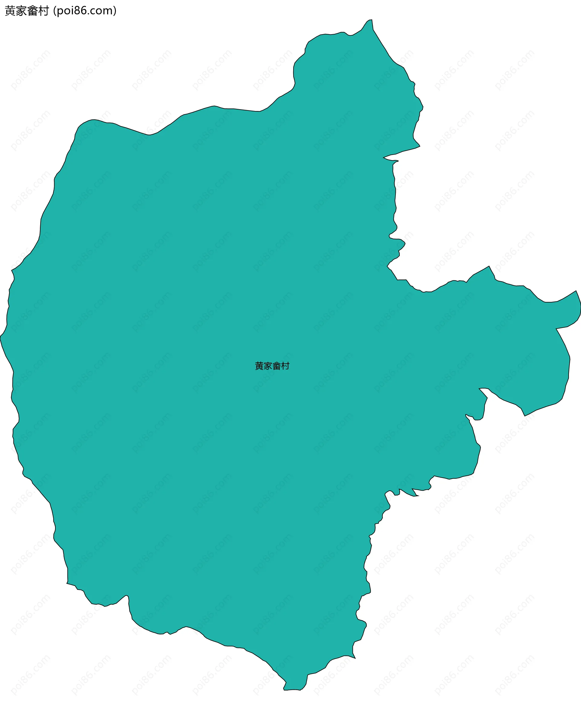 黄家畲村边界地图