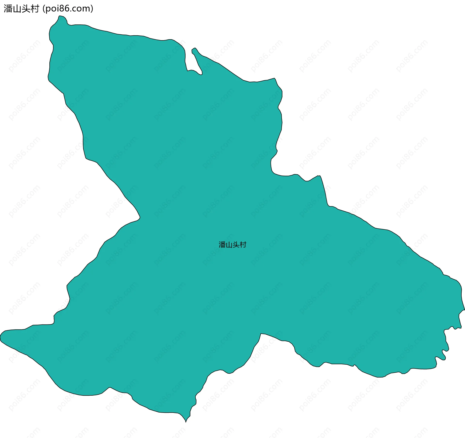 潘山头村边界地图