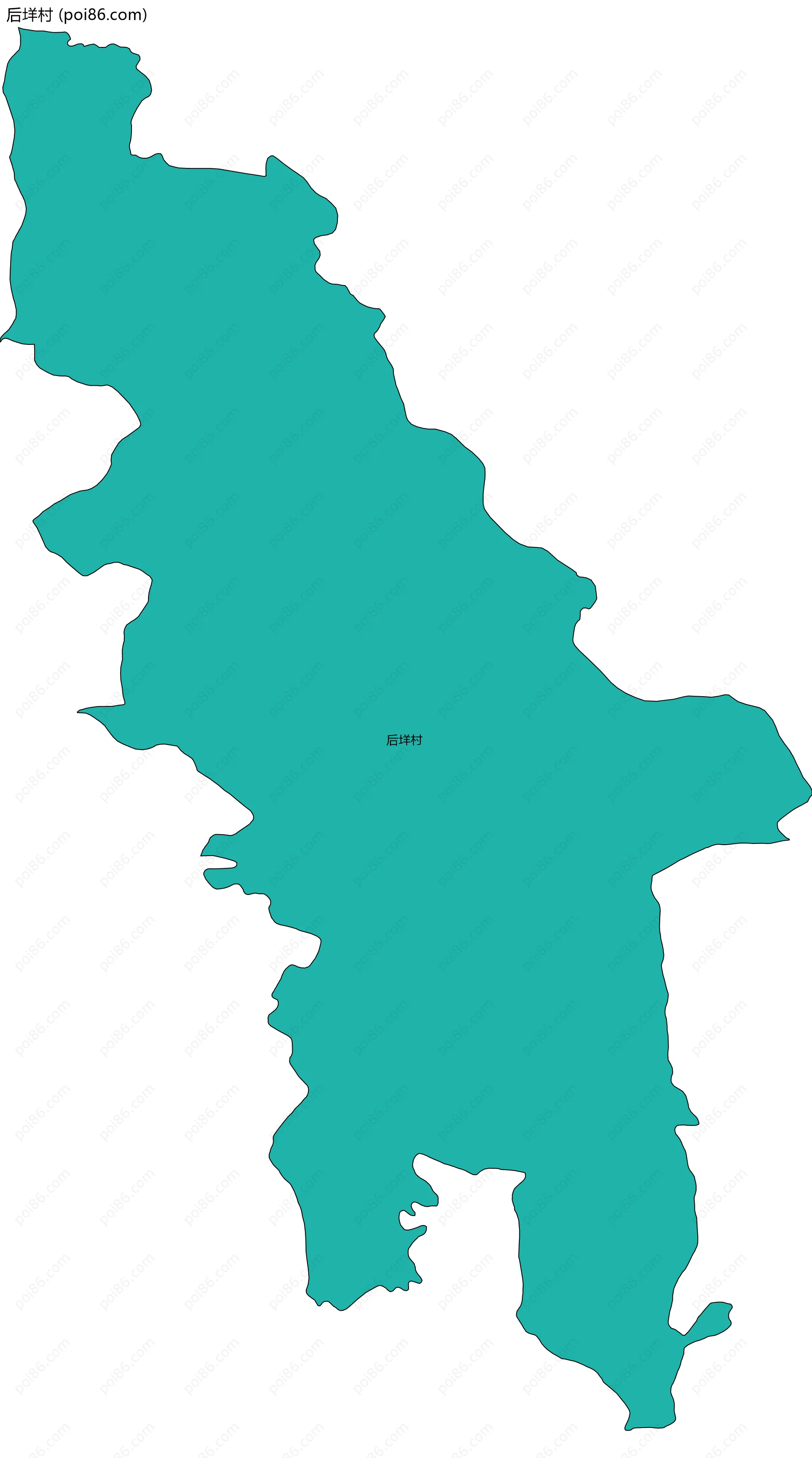 后垟村边界地图