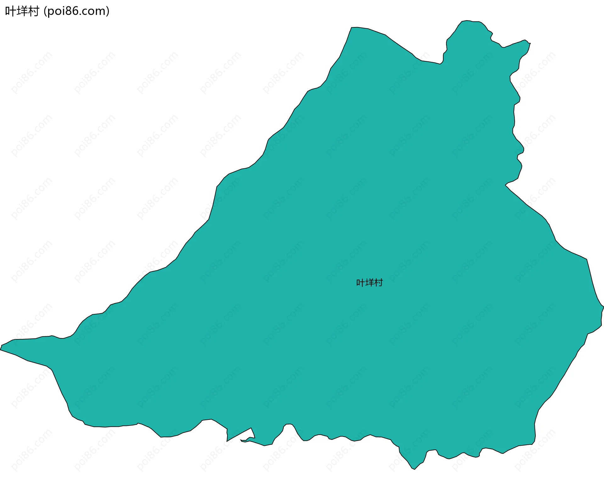 叶垟村边界地图